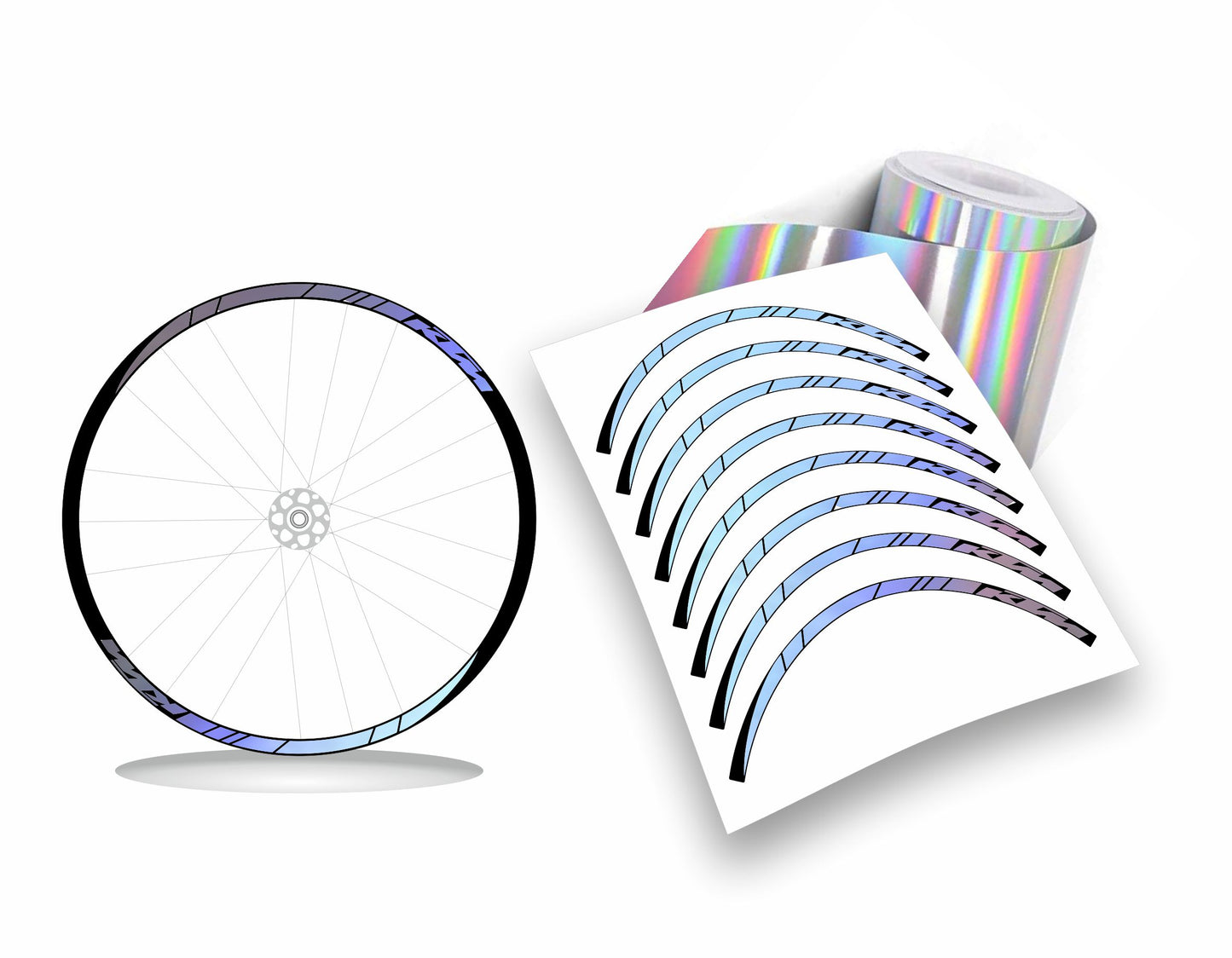 kit adesivi bicicletta cerchi ktm 8pz colore personalizzato misura 26-27.5-28-29