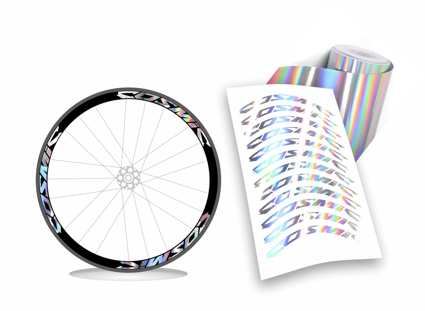 mavic COSMIC pre-spaziato adesivi ruote bici da corsa wheel stickers colori personalizzati