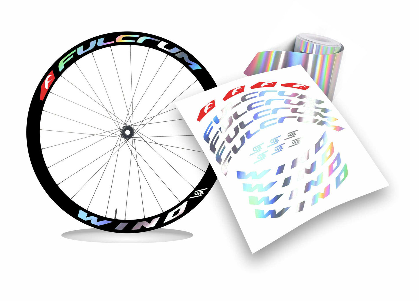 Fulcrum wind 42 adesivi sticker cerchi bici da corsa personalizzati