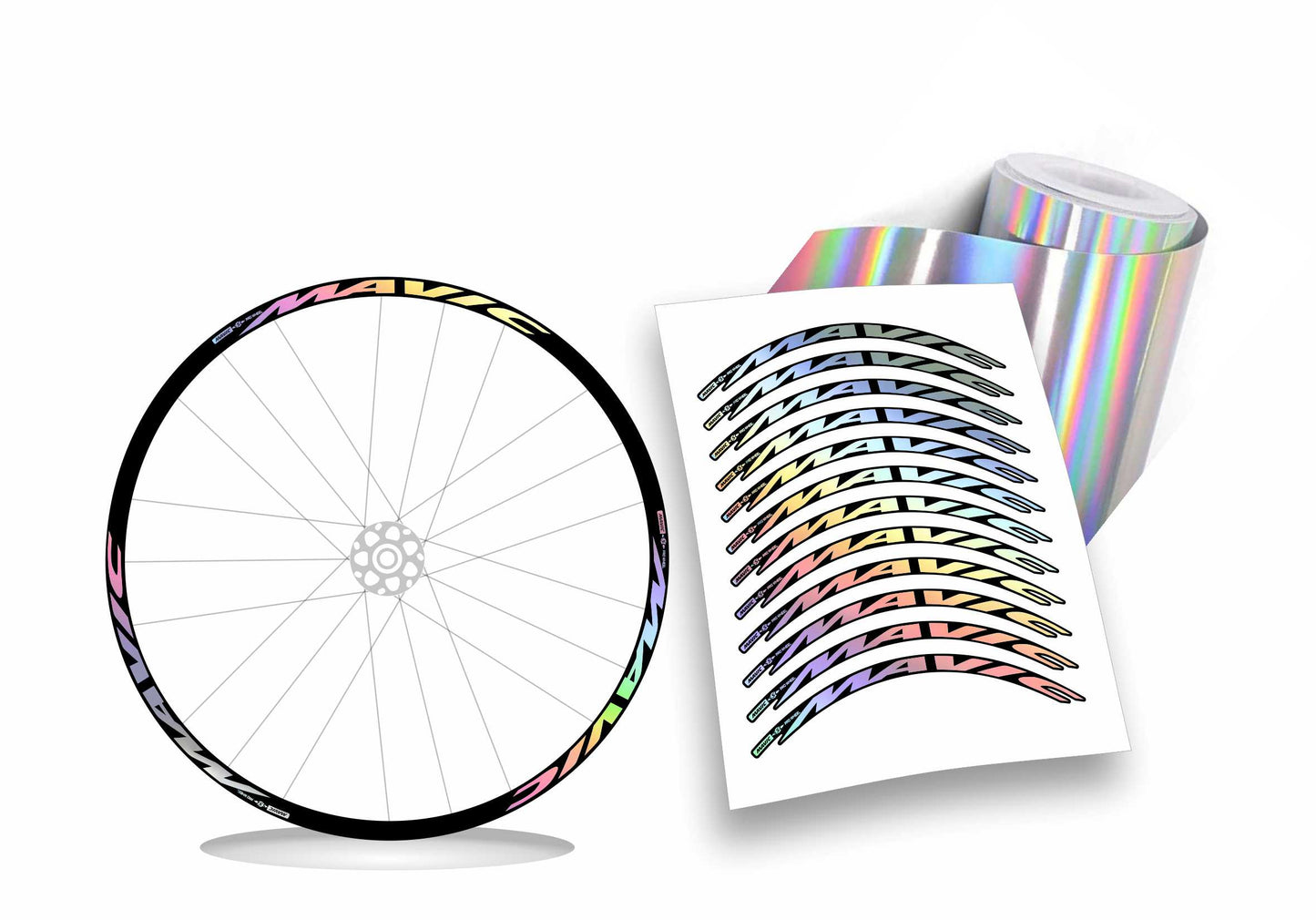 Mavic kit adesivi cerchi bici mtb bdc 12 pezzi colore personalizzato
