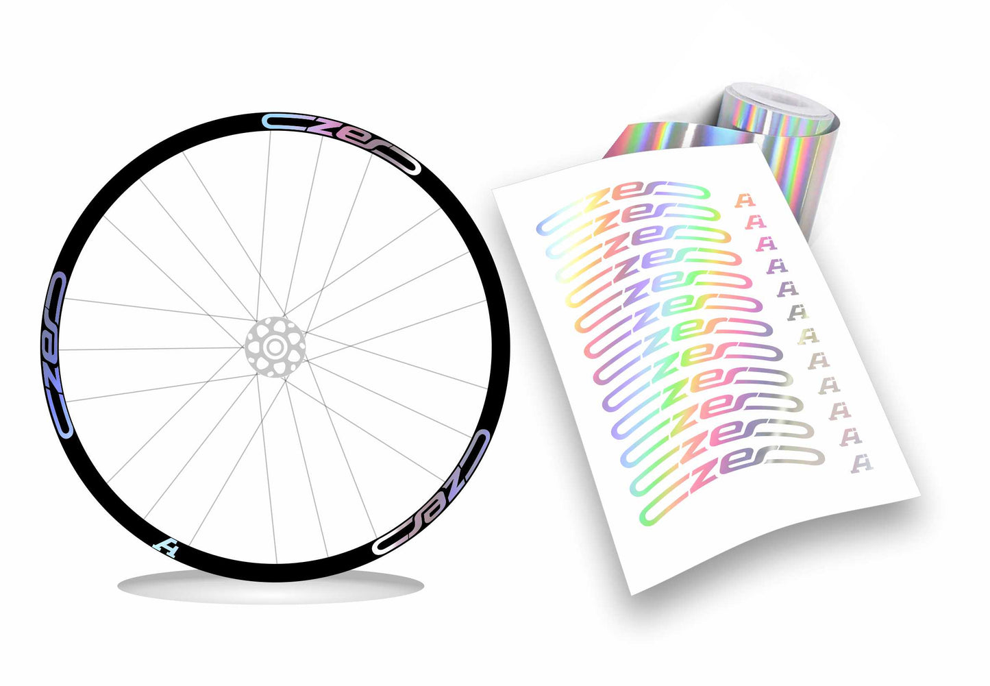 Adesivi cerchi ruote mtb CZERO cannondale senza fondo personalizzabili customizable color