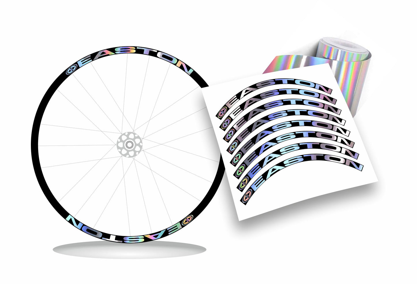 kit adesivi cerchi Easton colori a scelta anche fluo 8 pezzi