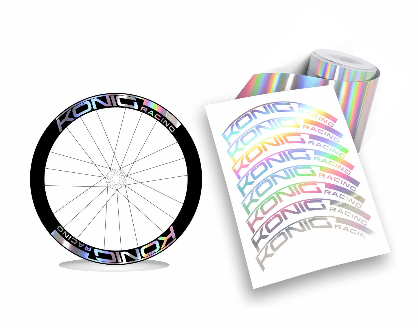 KONIG Racing adesivi personalizzati per cerchi bici da corsa