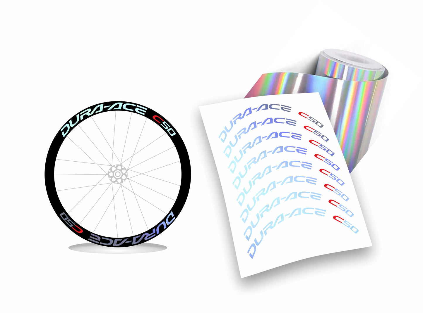 dura-ace c50 shimano kit adesivi stickers per ruote