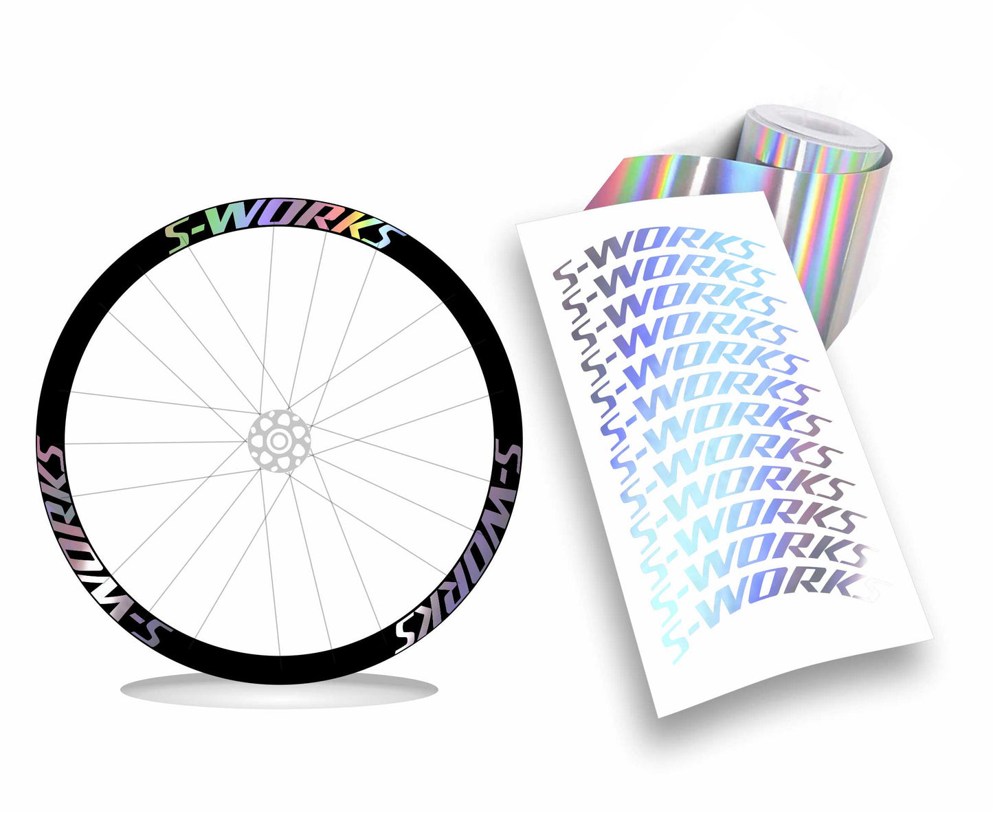 Kit adesivi personalizzato cerchi bici da corsa specialized s-works 12pezzi