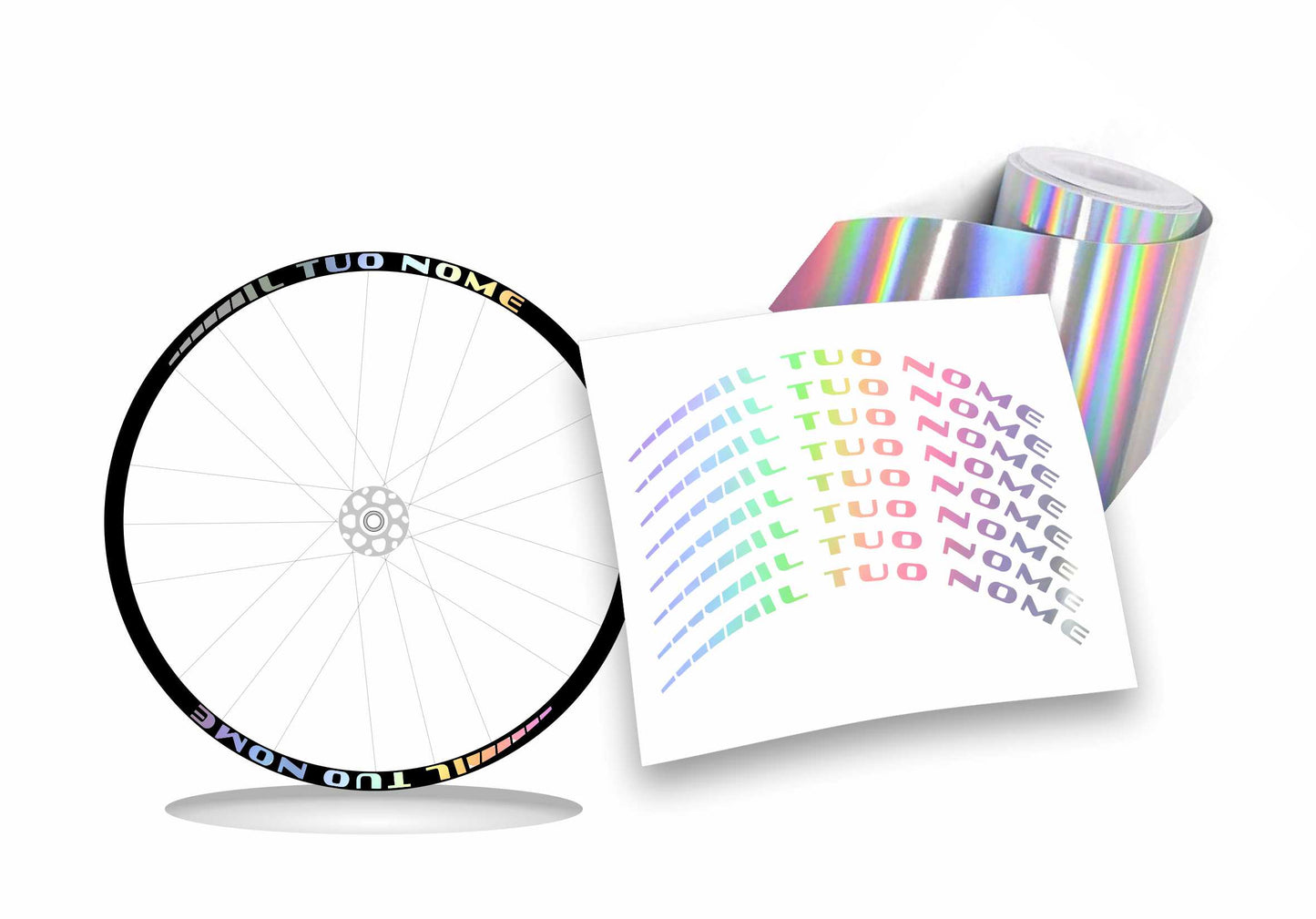 Adesivi nome personalizzato cerchio mtb bdc stickers wheel