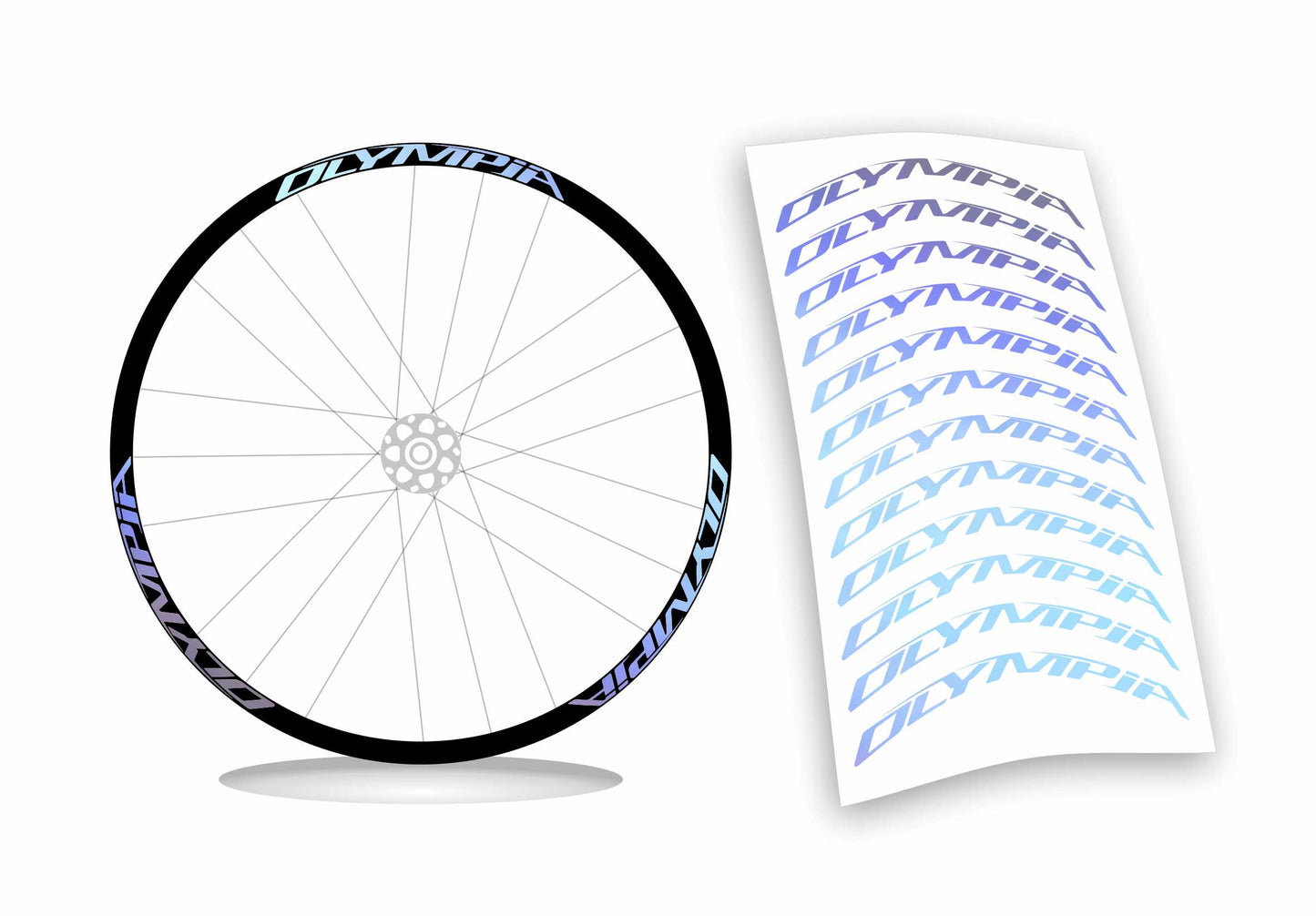 Olympia kit adesivi per cerchi bici colore personalizzato