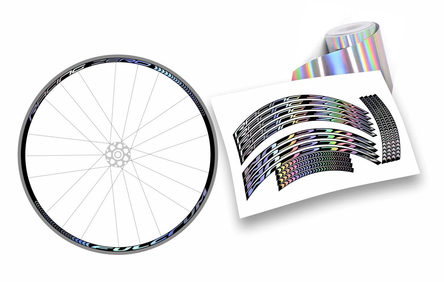 Kit completo adesivi cerchi bici da corsa fulcrum racing zero colore personalizzato stickers