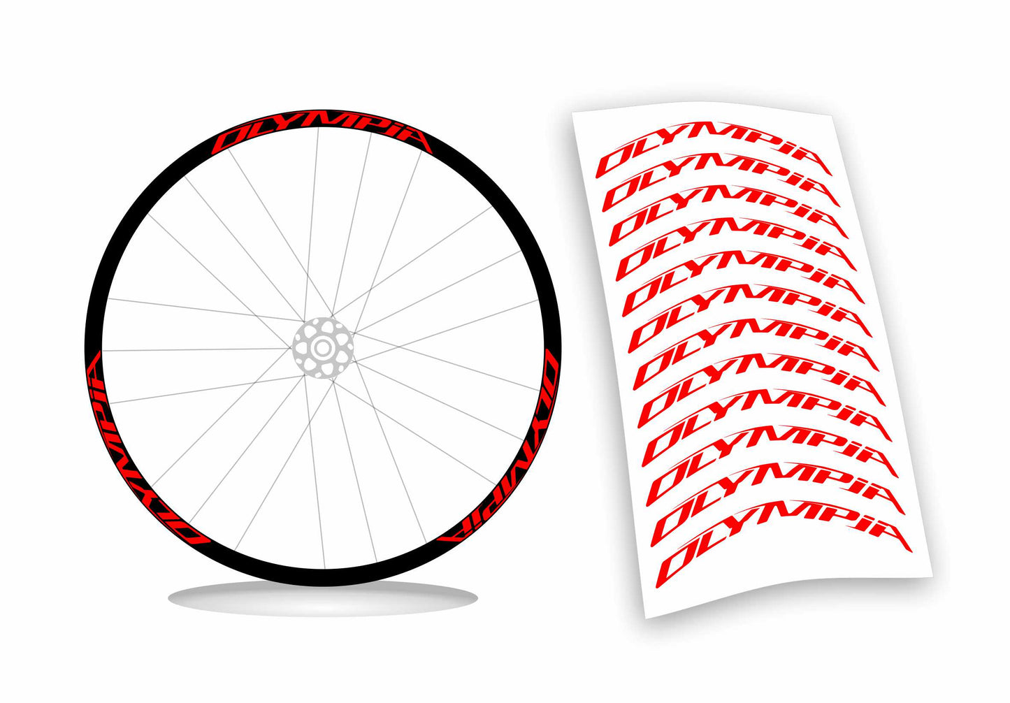 Olympia kit adesivi per cerchi bici colore personalizzato
