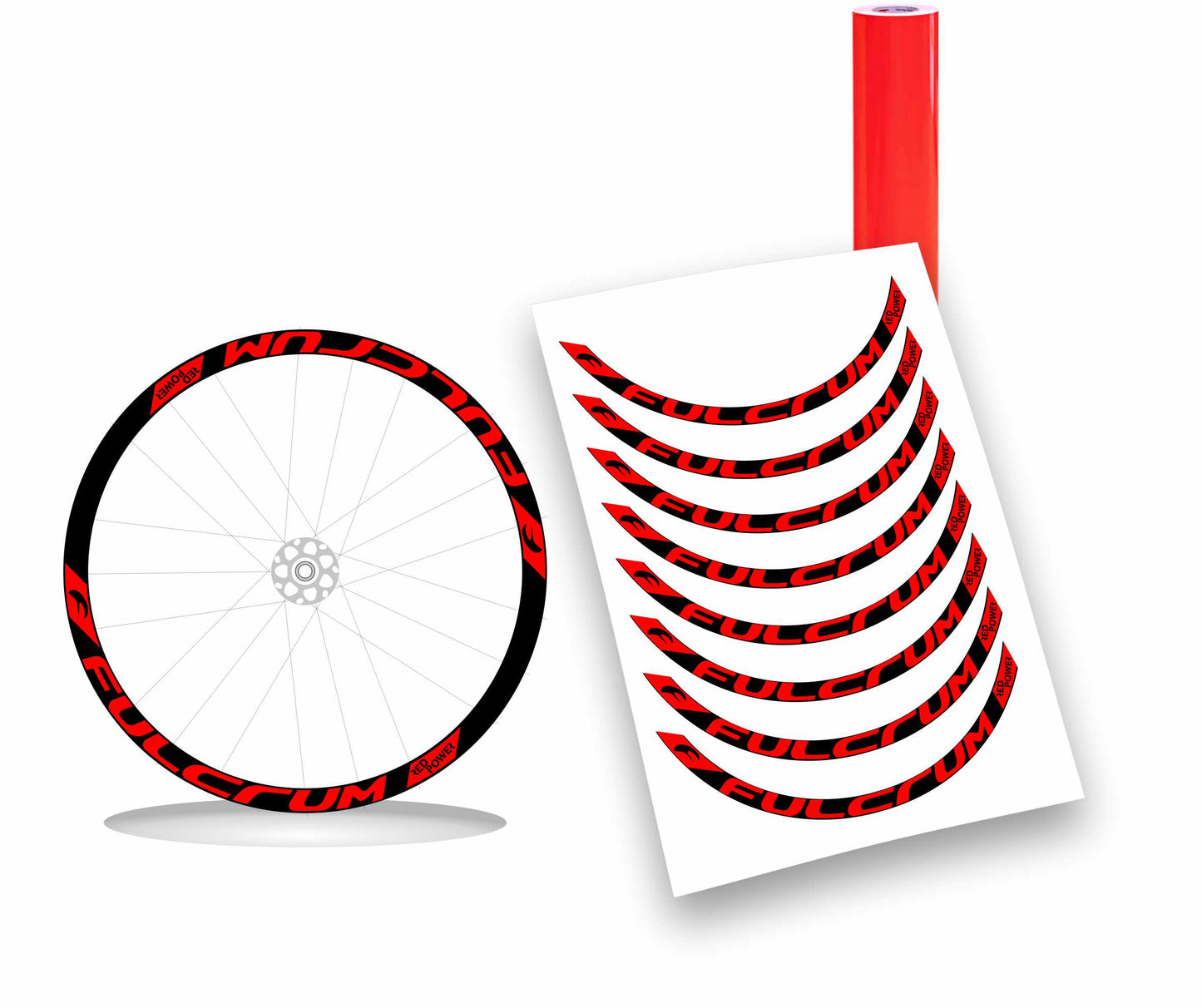 fulcrum red power adesivi stickers per cerchi bici