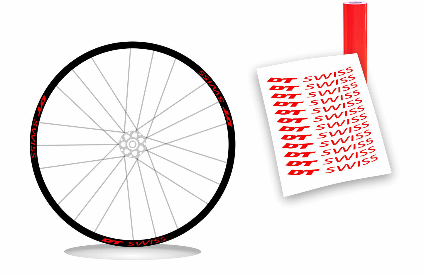 adesivi cerchi DT SWISS 17 x 1,5 wheel stickers 12 pz