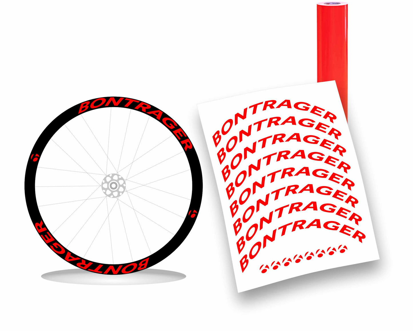 Kit adesivi bontrager cerchi bici bdc h3cm
