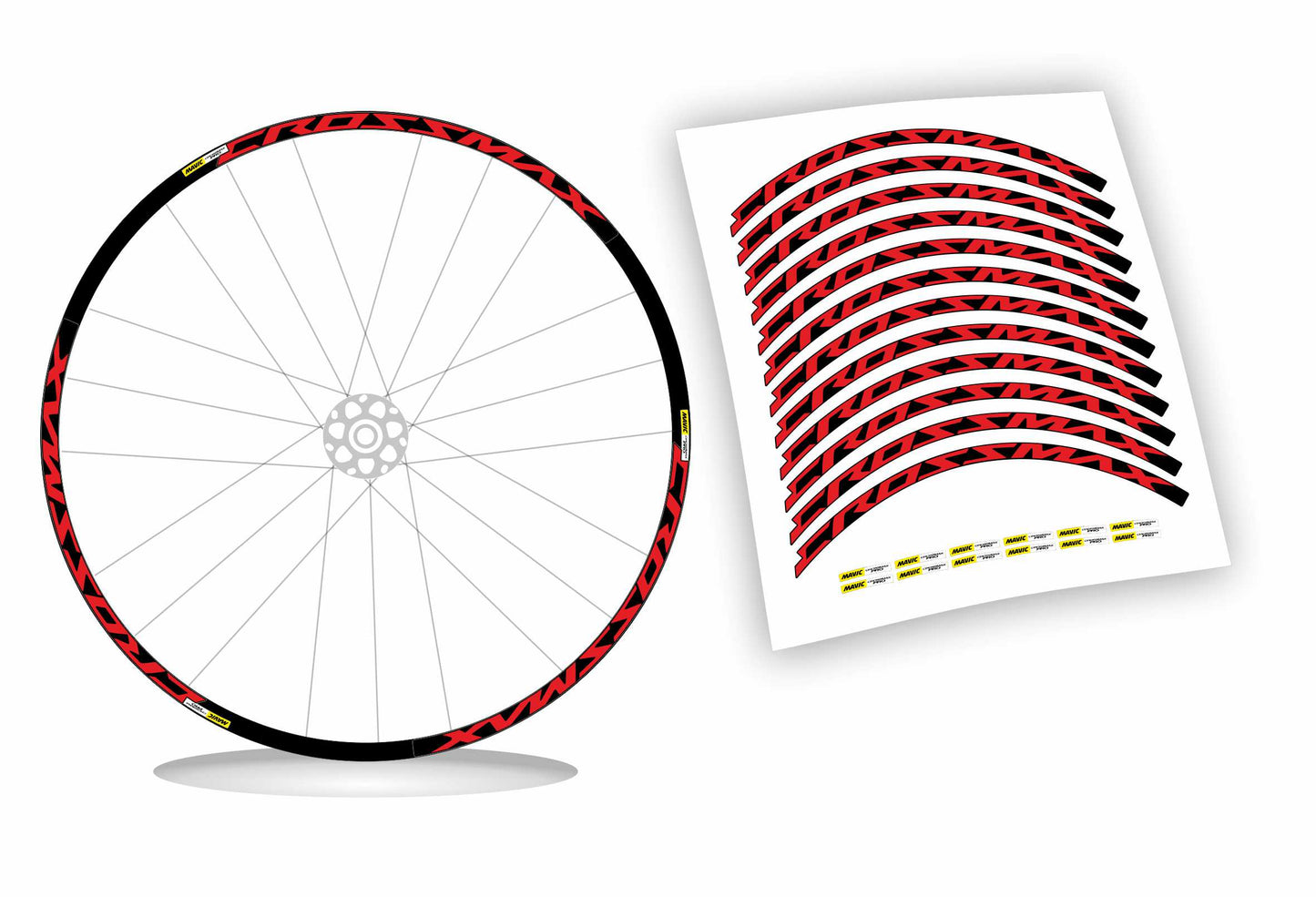 kit adesivi cerchi bici mtb mavic CROSSMAX pro anno 2016/2017 colore personalizzato antigraffio