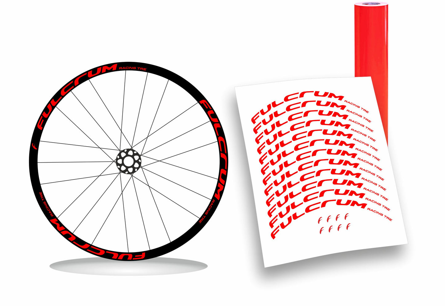 Fulcrum Racing 3/ Tre adesivi cerchi bici da corsa personalizzati stickers 28"