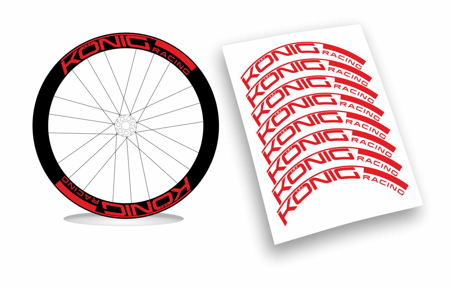 KONIG Racing adesivi personalizzati per cerchi bici da corsa