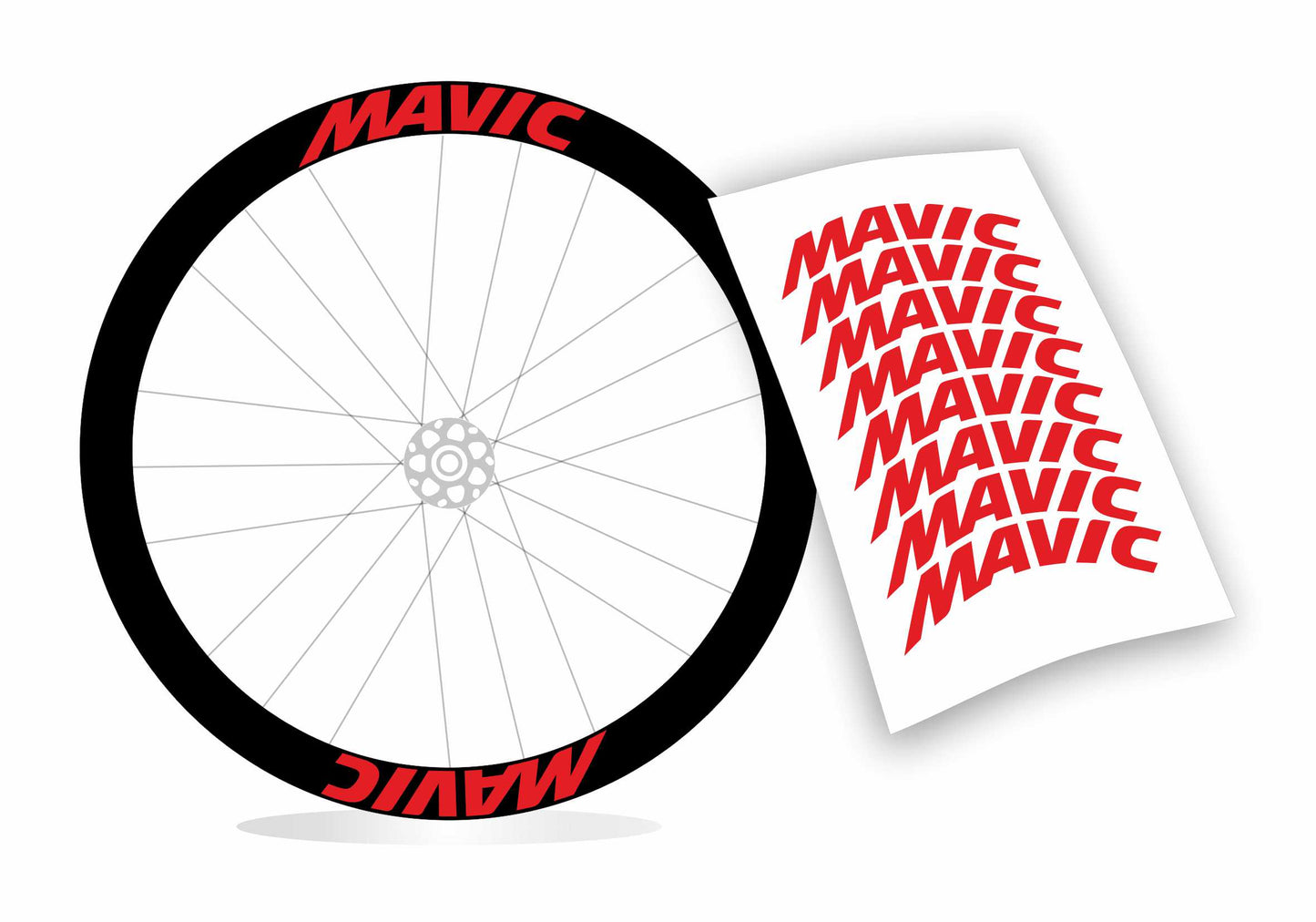 Adesivi cerchi ruote bici Mavic profilo 45