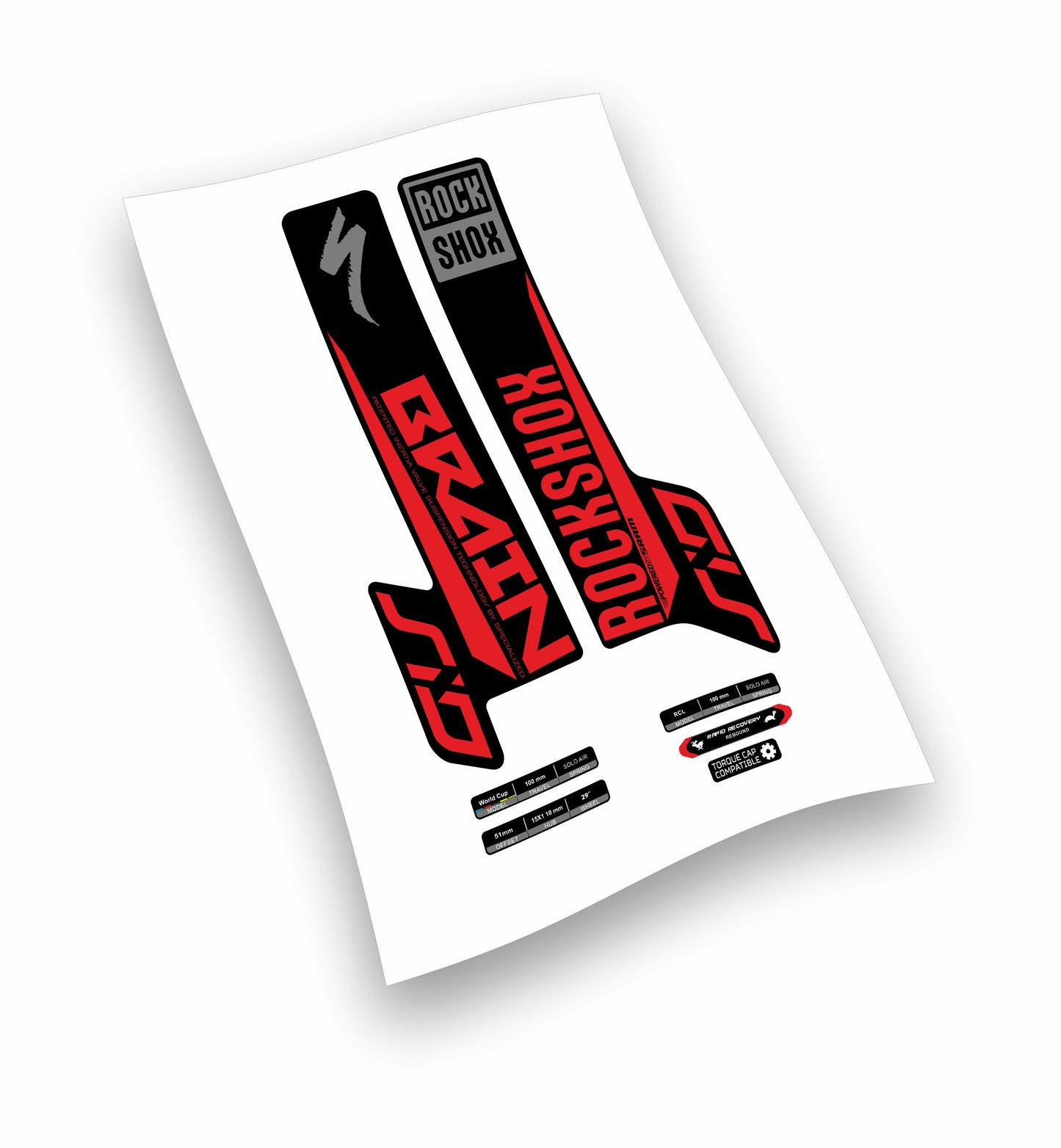 Rock shox Sid Brain 29" - anno 2018 - adesivi personalizzati per forcella