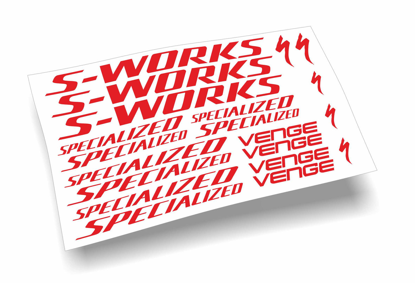 Kit adesivi bici telaio specialized s-works venge bdc colori a scelta 20PEZZI
