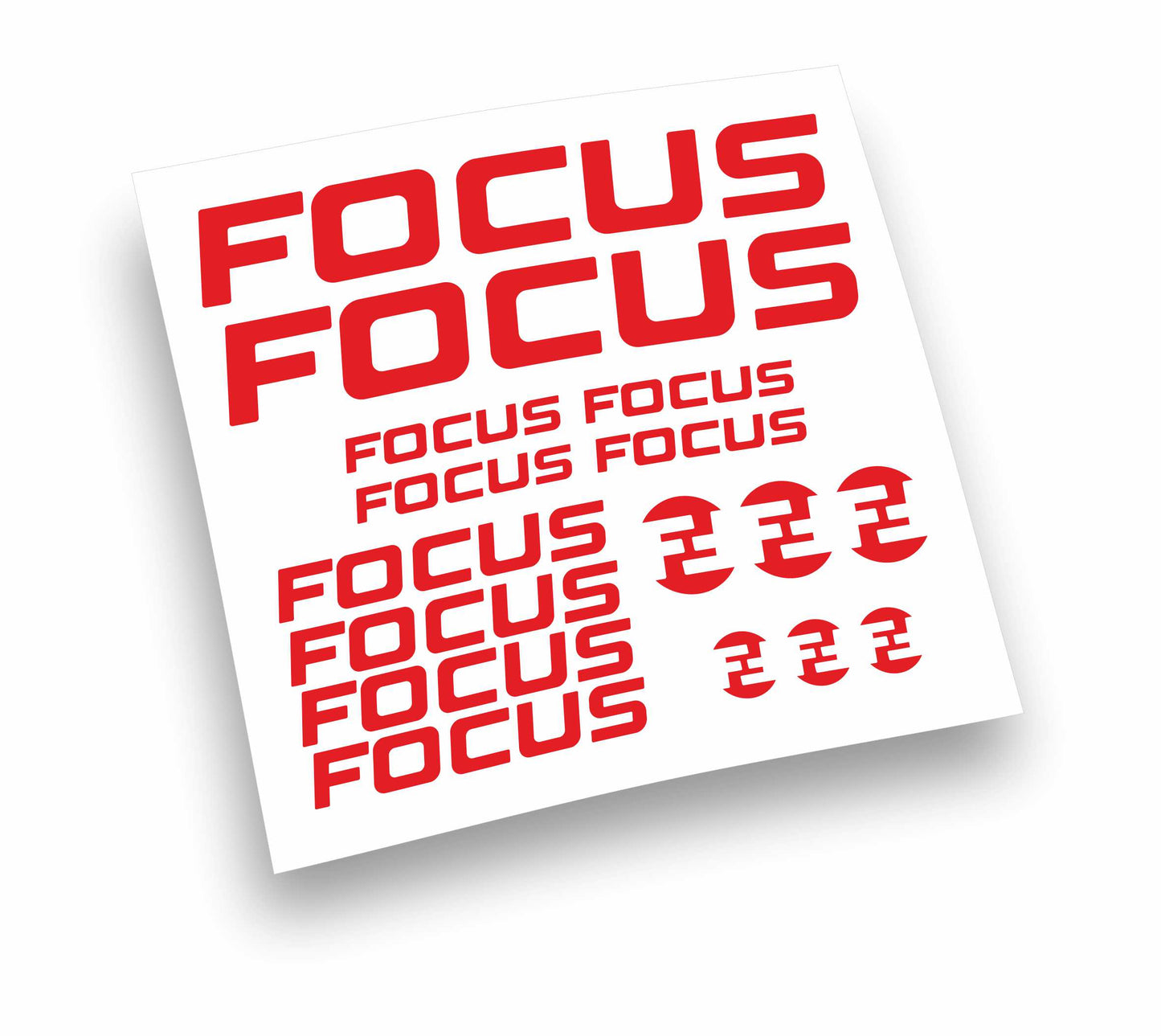 Focus kit adesivi per mountain bike e bici da corsa completo 16 pezzi
