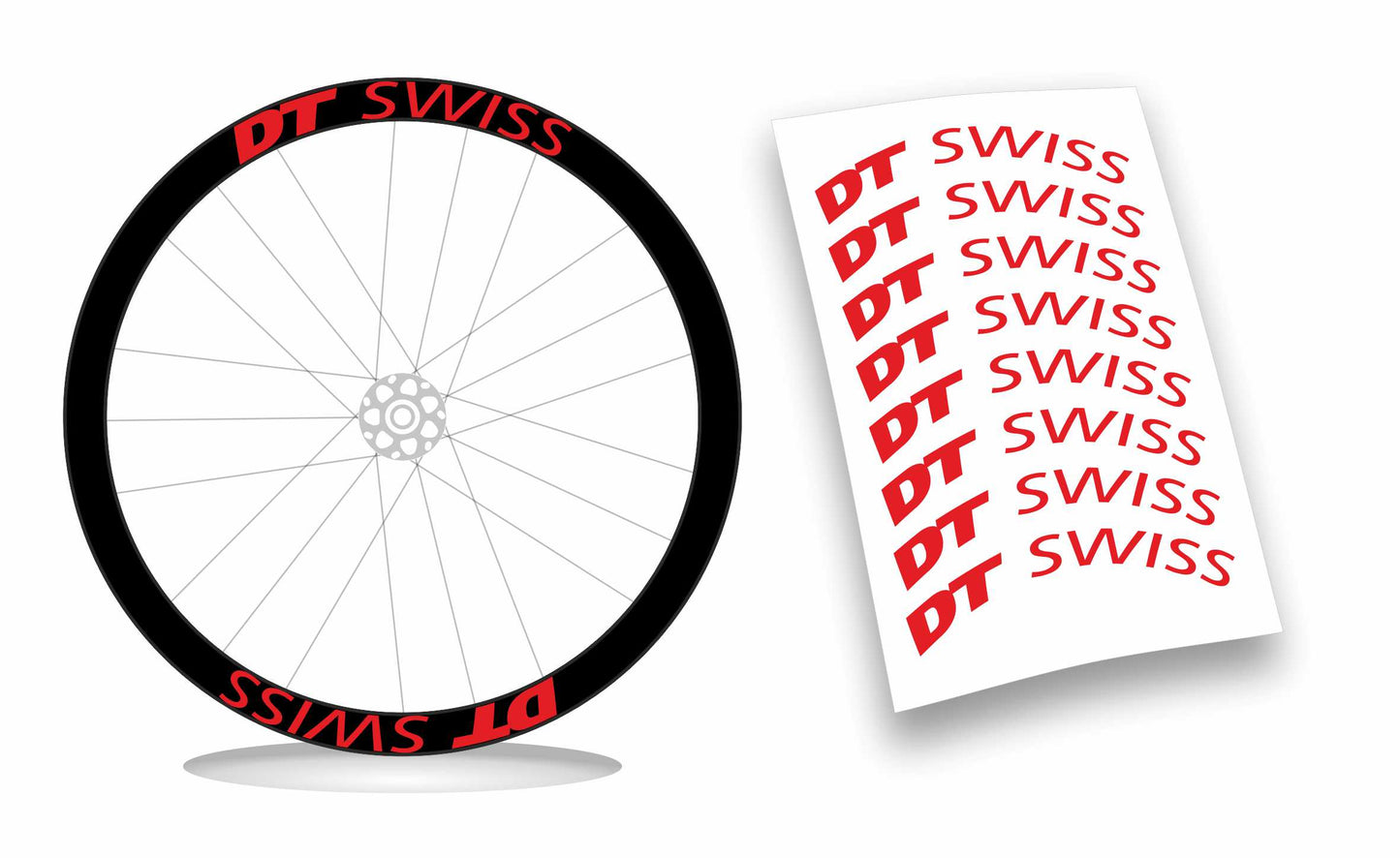 Kit adesivi/stickers cerchi bici bdc Dt swiss profilo 50mm colori a scelta 8 pezzi wheel stickers