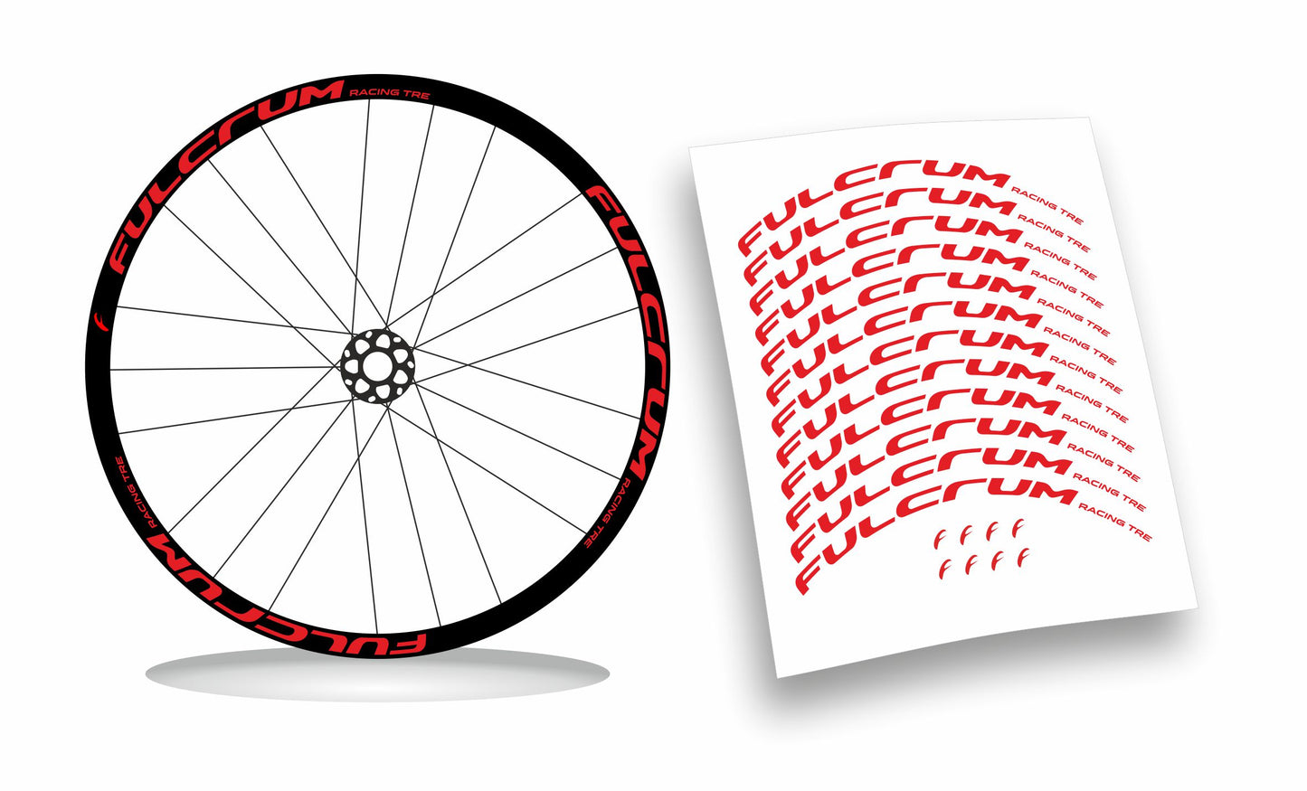 Fulcrum Racing 3/ Tre adesivi cerchi bici da corsa personalizzati stickers 28"