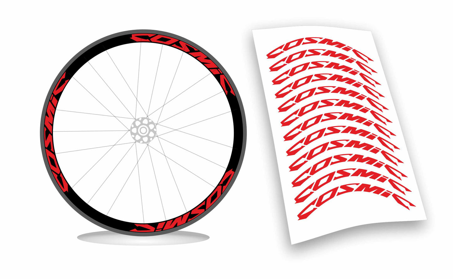 mavic COSMIC pre-spaziato adesivi ruote bici da corsa wheel stickers colori personalizzati