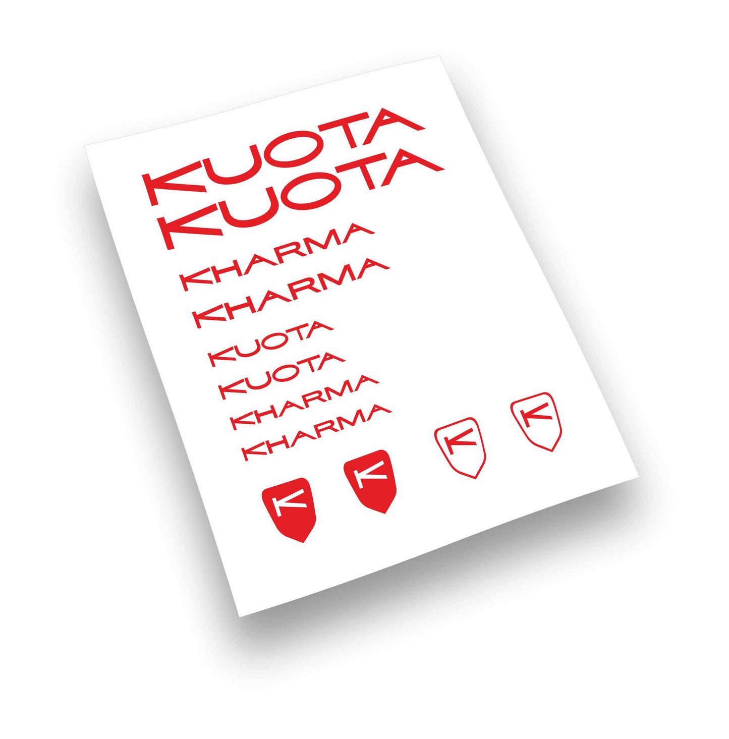 Kit adesivi bici telaio KUOTA KHARMA bdc colori a scelta 12 Pz