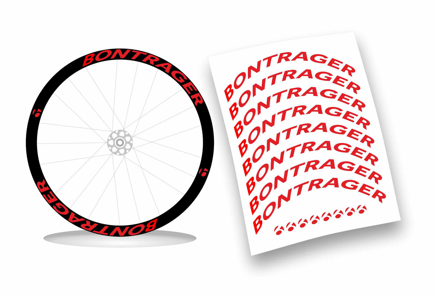 Kit adesivi bontrager cerchi bici bdc h3cm