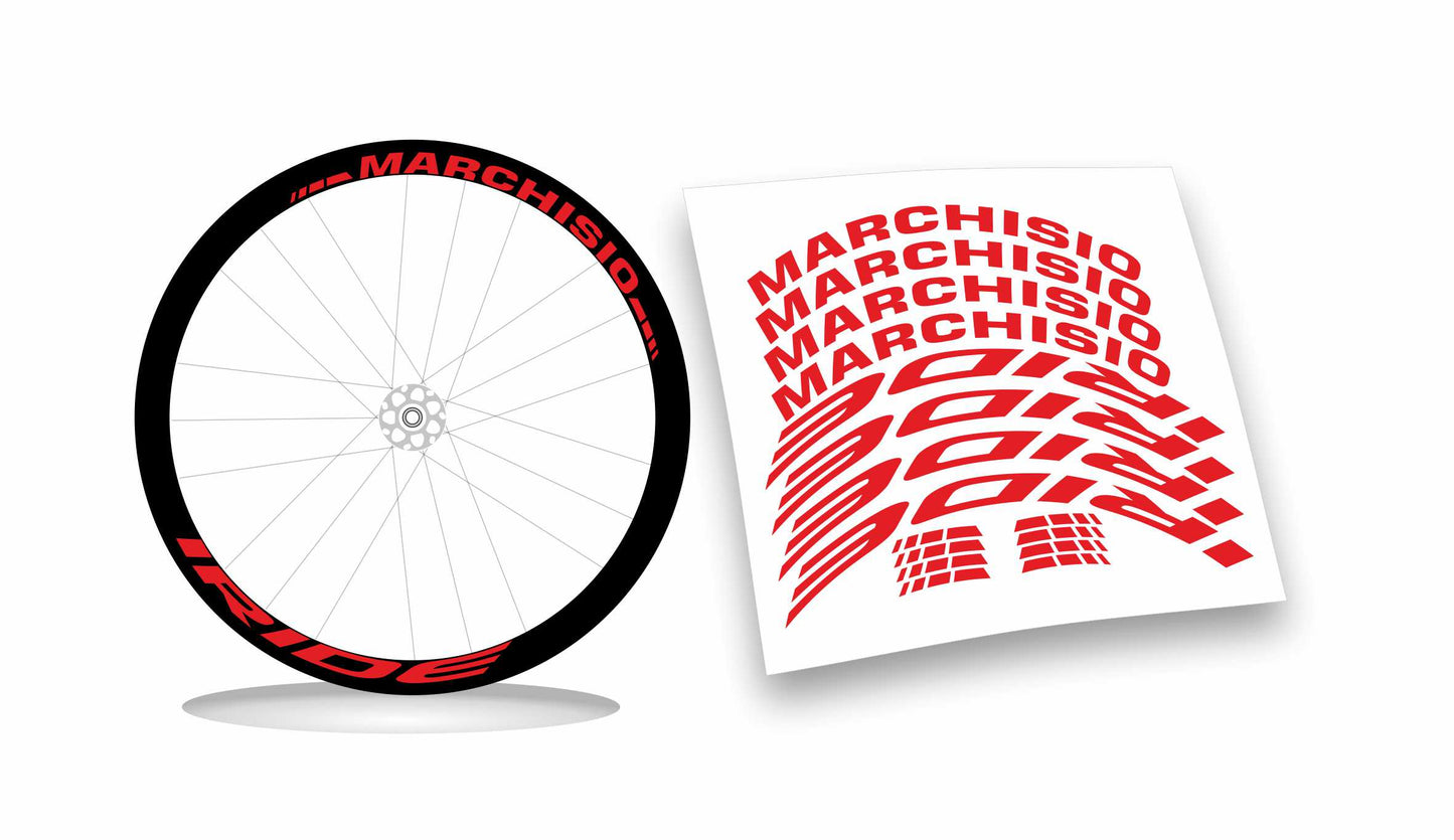 kit adesivi stickers cerchi bicicletta marchisio iride