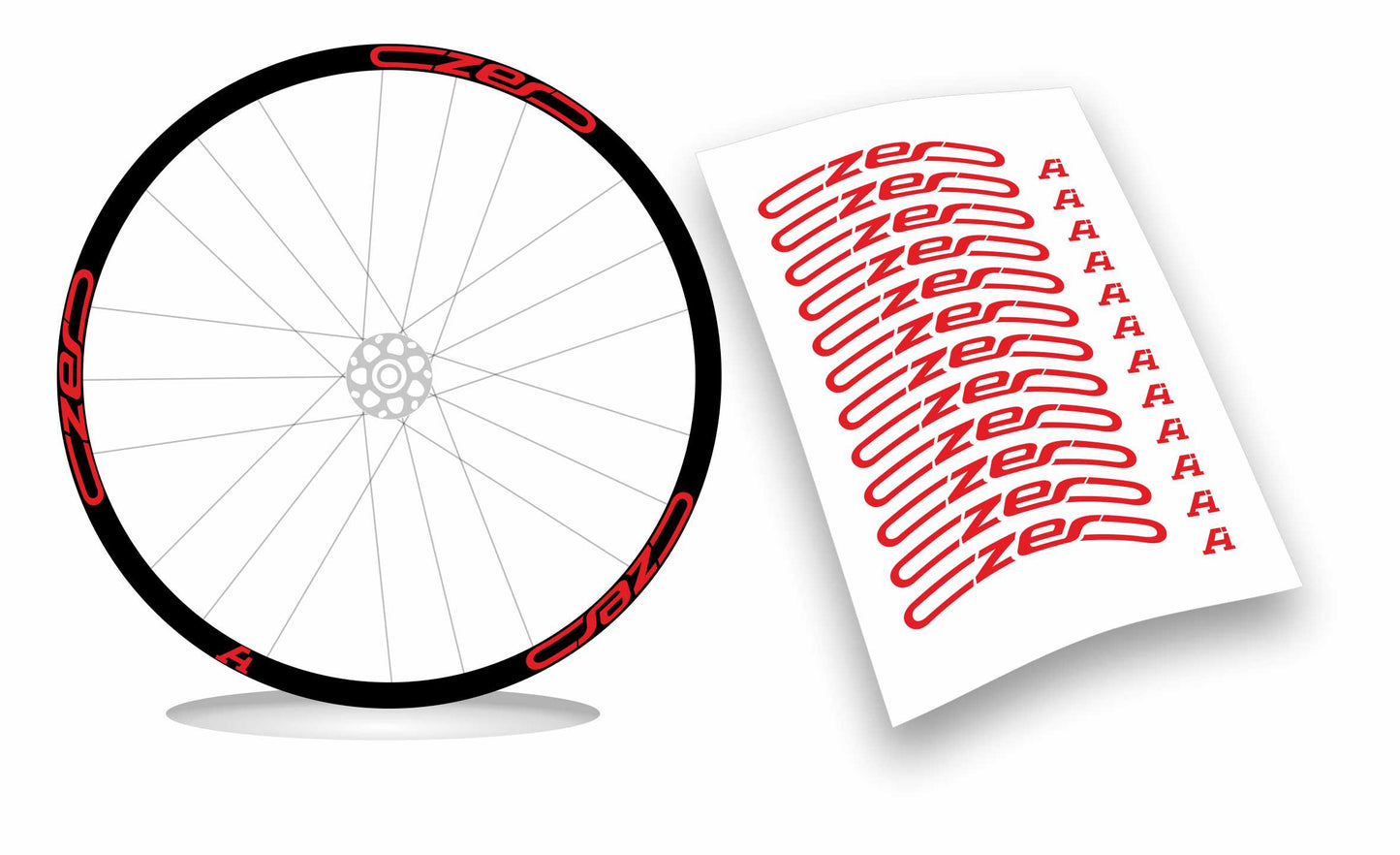 Adesivi cerchi ruote mtb CZERO cannondale senza fondo personalizzabili customizable color