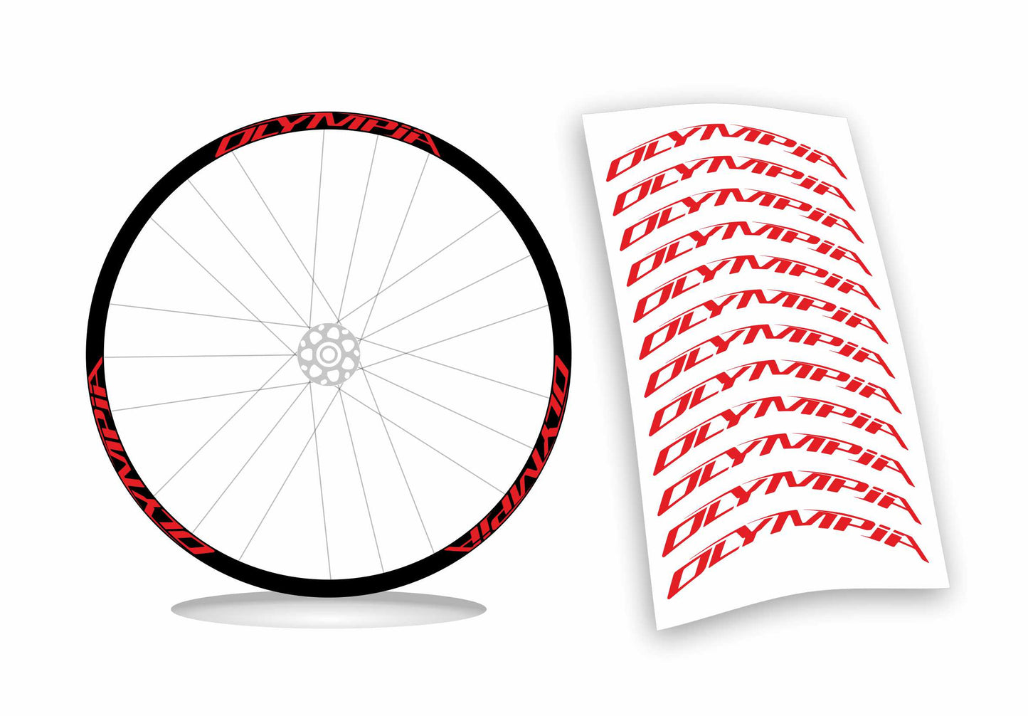 Olympia kit adesivi per cerchi bici colore personalizzato