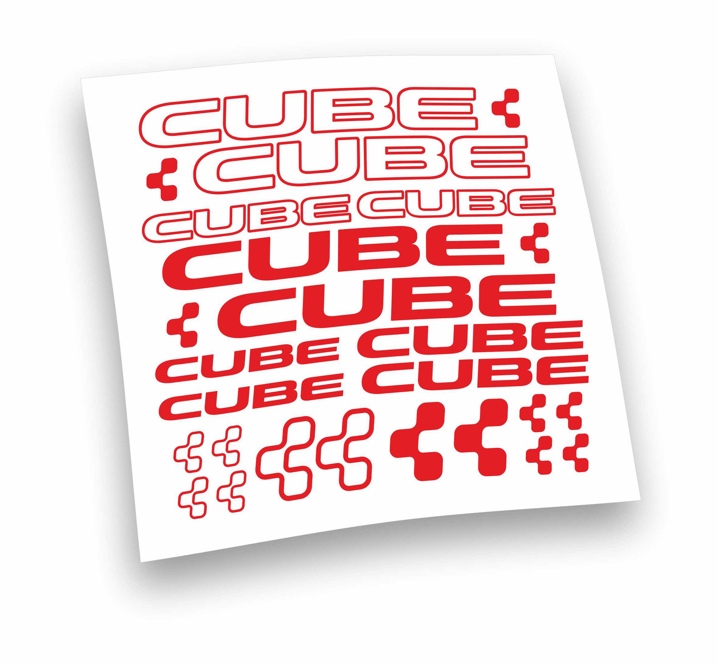 CUBE kit adesivi per mountain bike e bici da corsa completo 22 pezzi