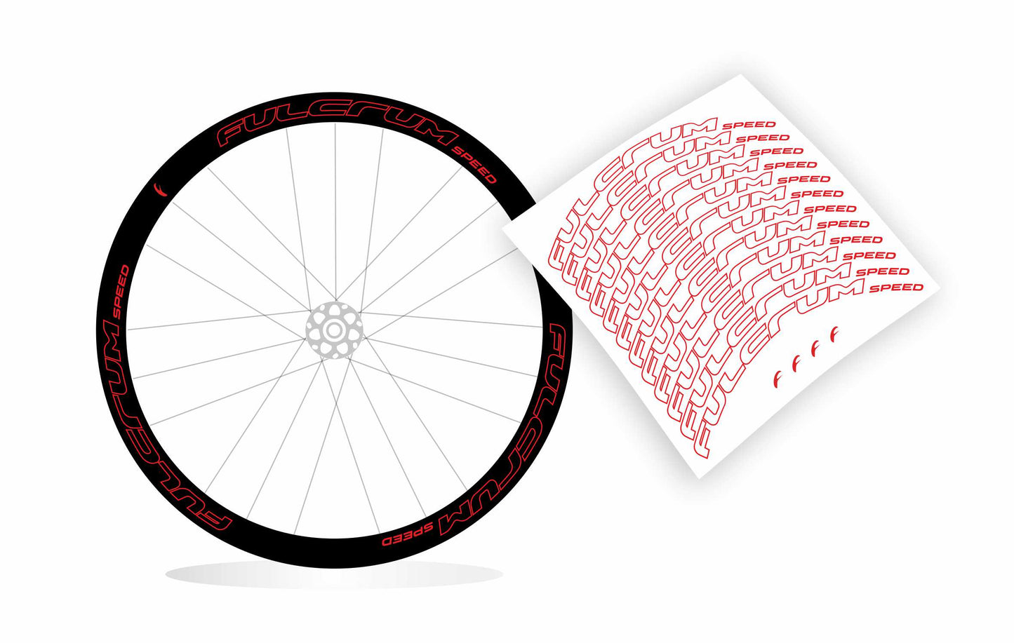 Fulcrum Racing speed profilo 40/35mm adesivi stickers cerchi bici da corsa personalizzati