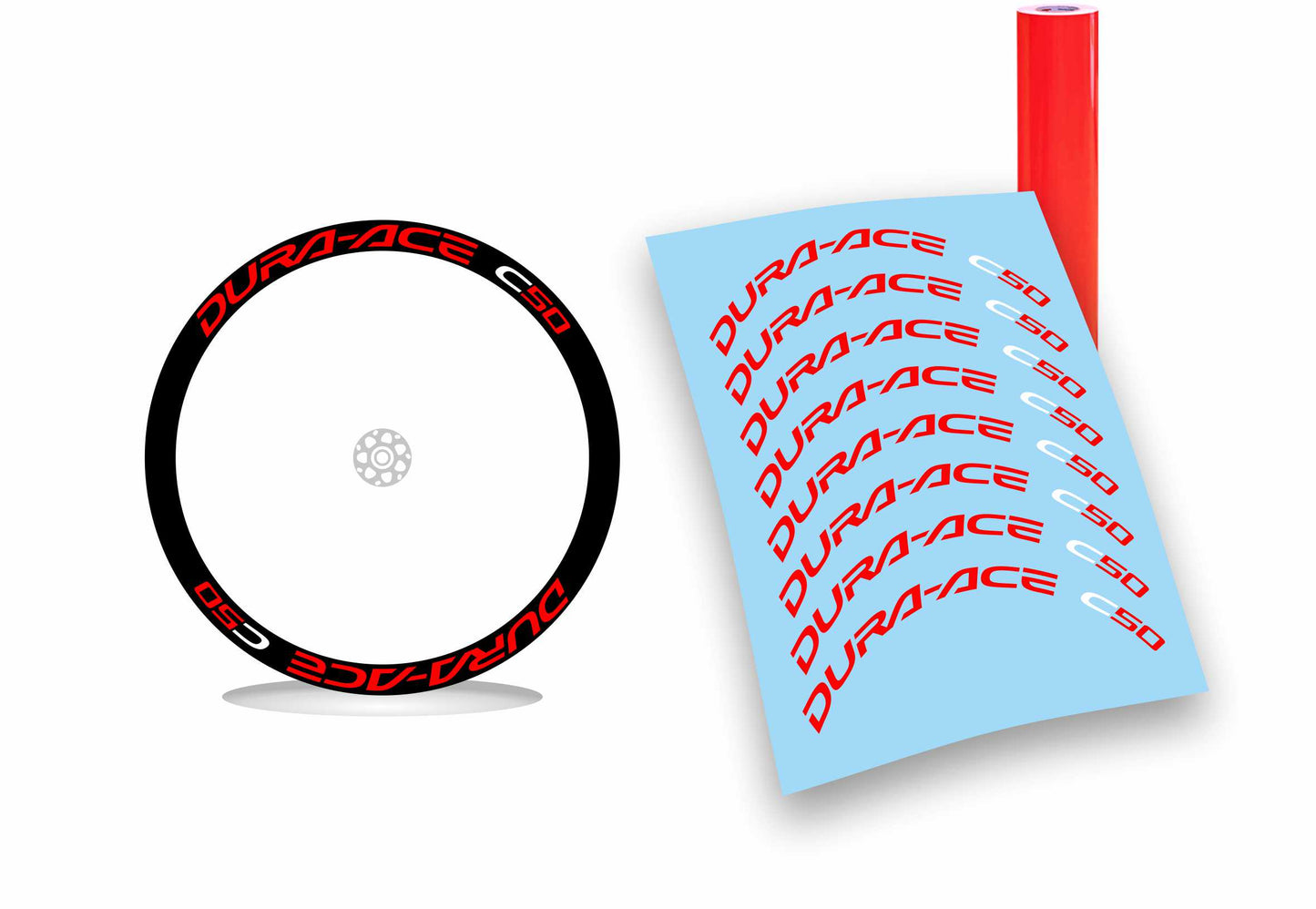 dura-ace c50 shimano kit adesivi stickers per ruote
