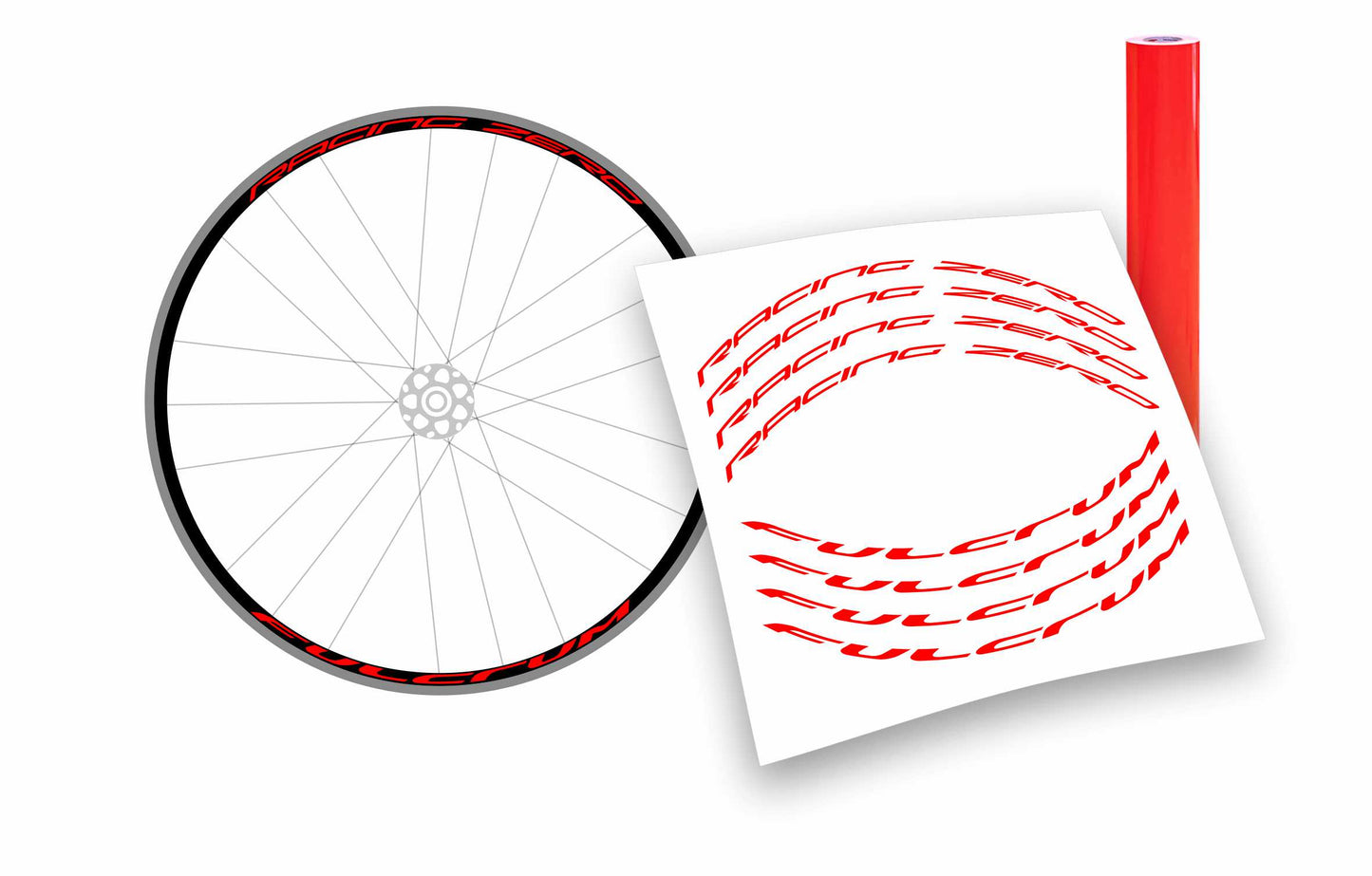 Kit adesivi cerchi bici da corsa fulcrum racing zero personalizzati stickers