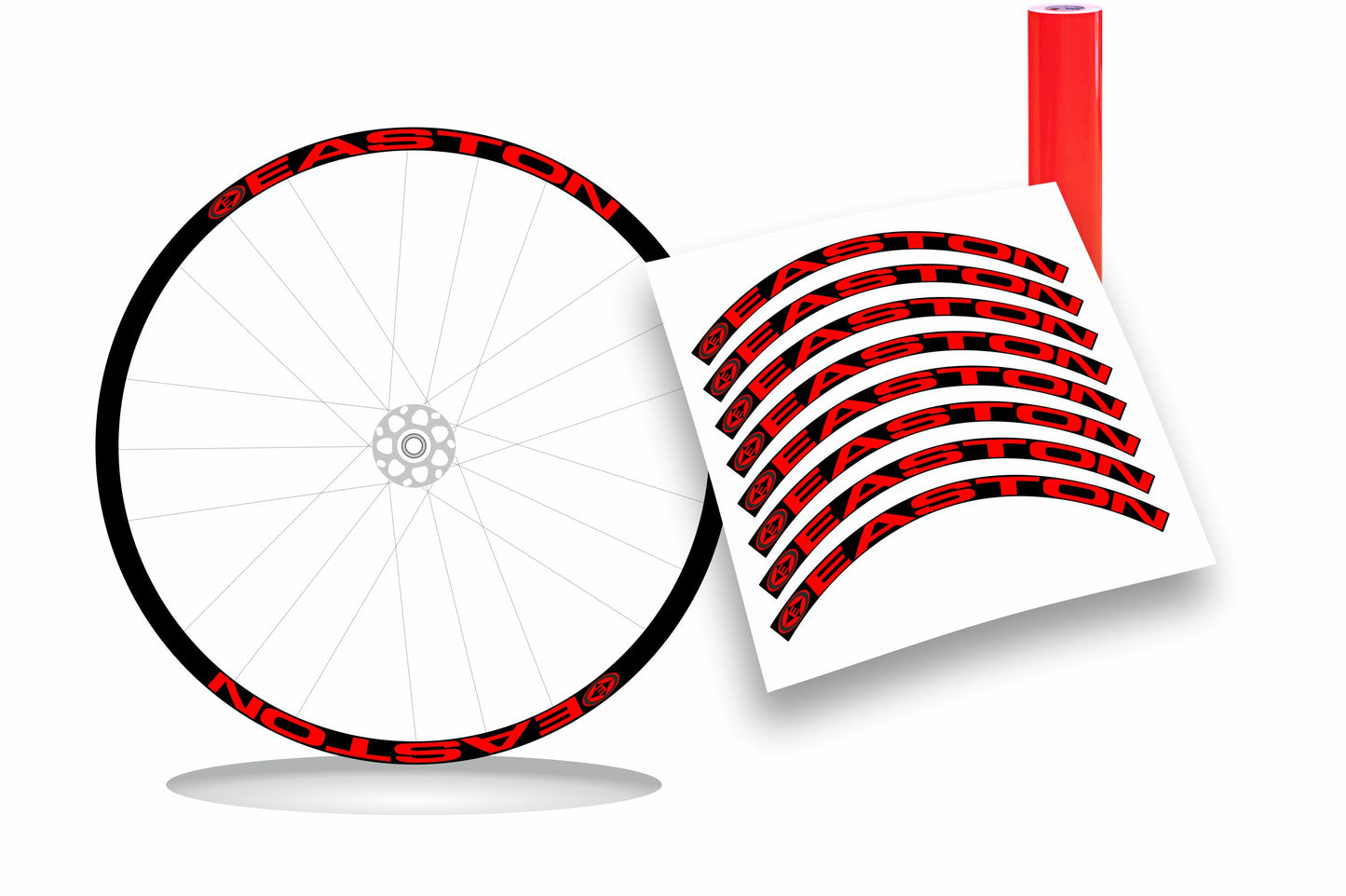 kit adesivi cerchi Easton colori a scelta anche fluo 8 pezzi