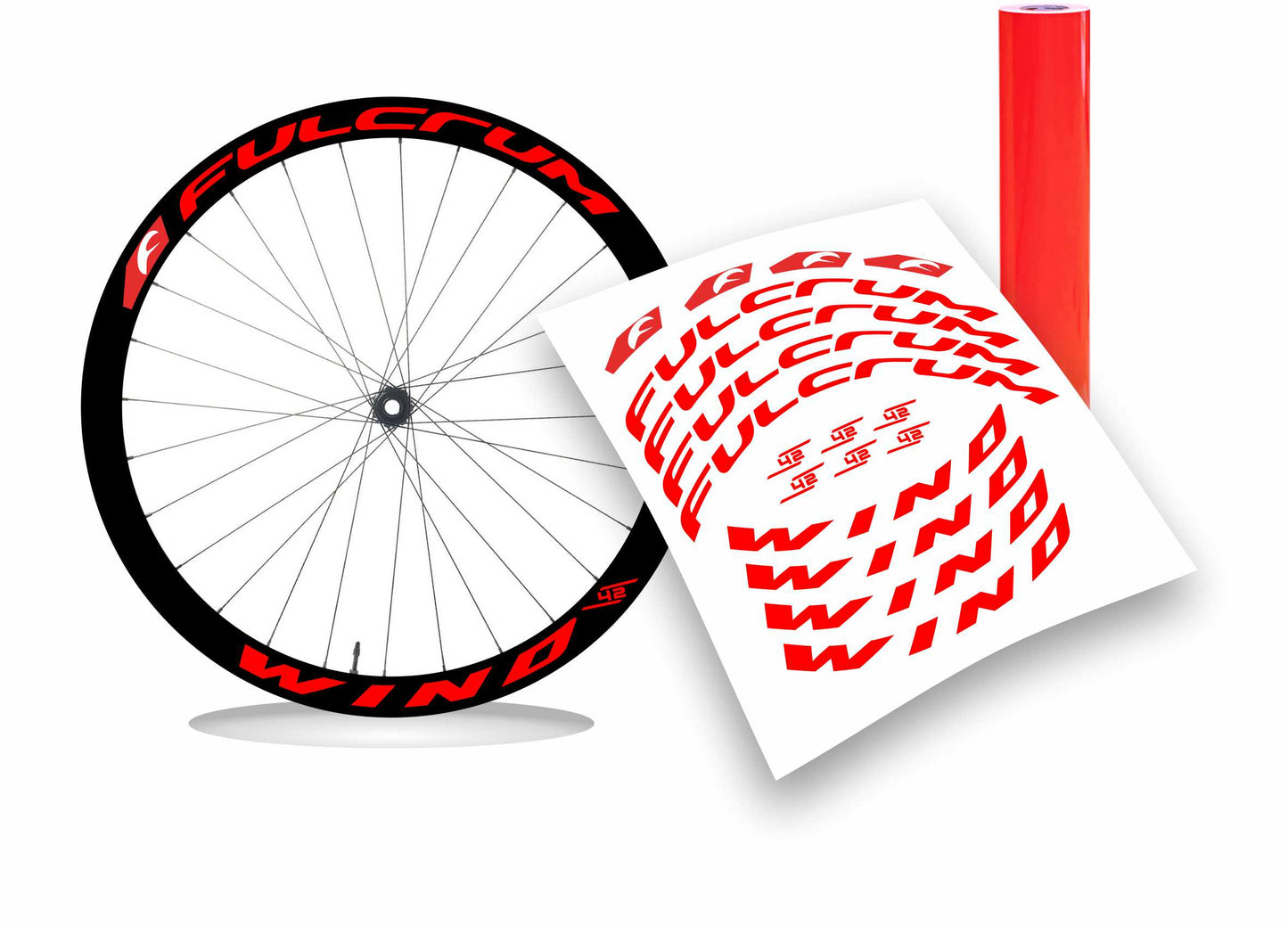 Fulcrum wind 42 adesivi sticker cerchi bici da corsa personalizzati