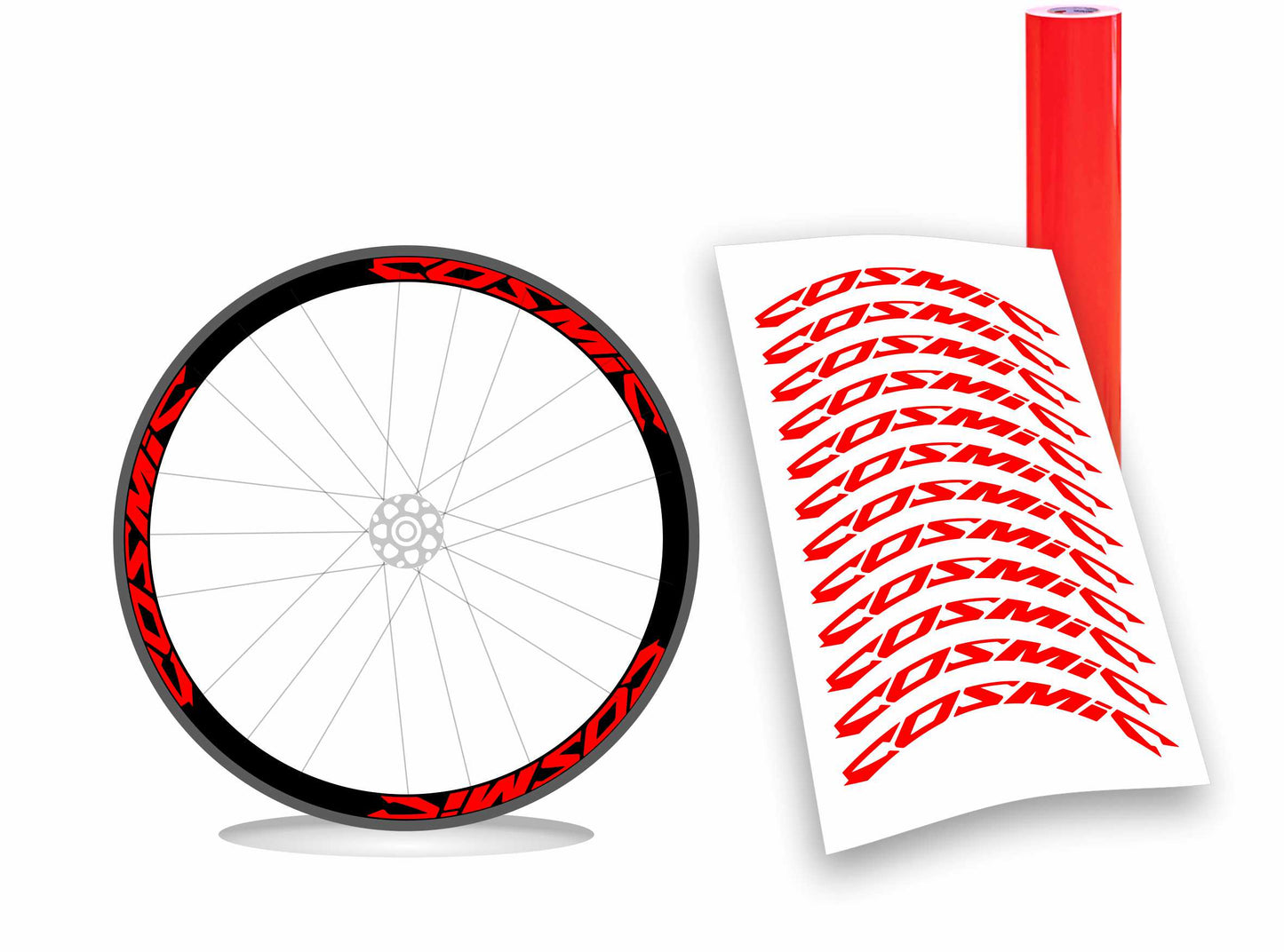 mavic COSMIC pre-spaziato adesivi ruote bici da corsa wheel stickers colori personalizzati