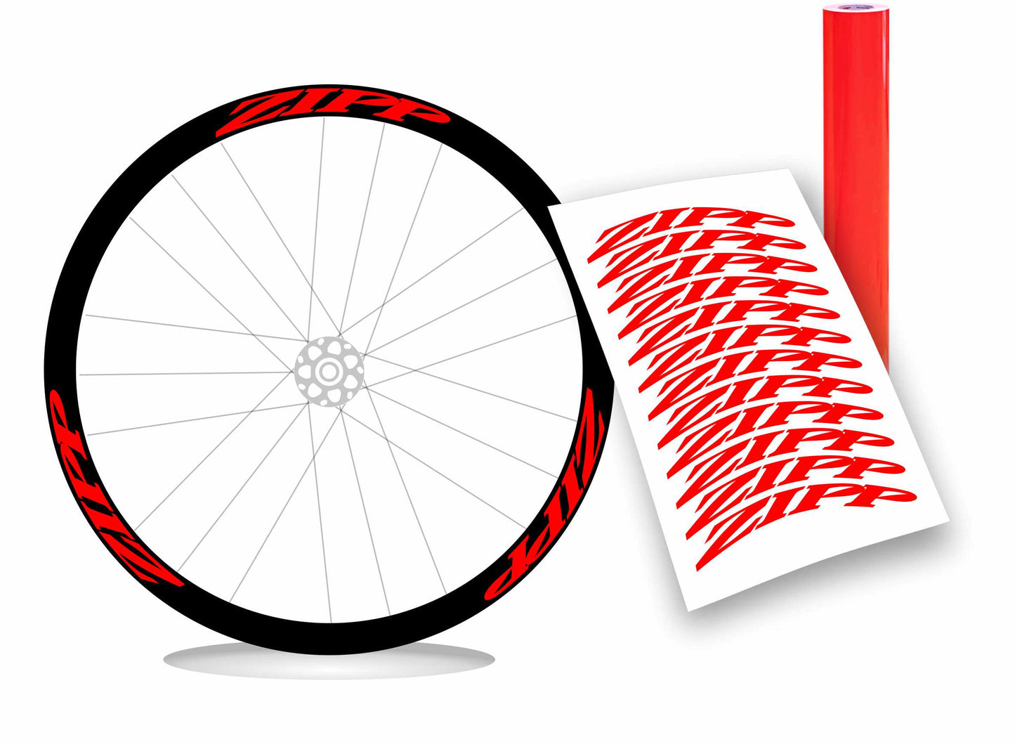 Kit adesivi cerchi bici bdc Zipp colori a scelta 12 pezzi wheel stickers