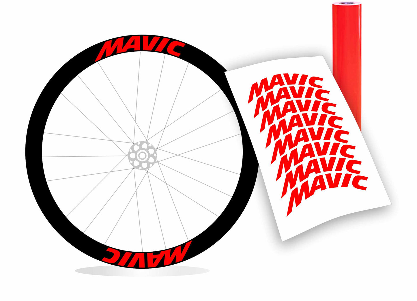 Adesivi cerchi ruote bici Mavic profilo 45