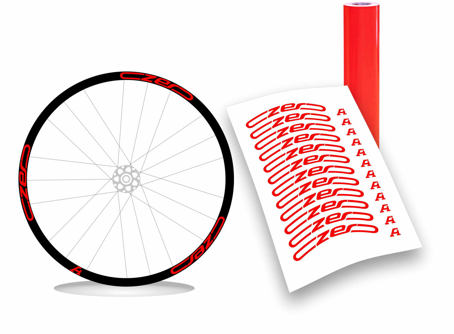 Adesivi cerchi ruote mtb CZERO cannondale senza fondo personalizzabili customizable color
