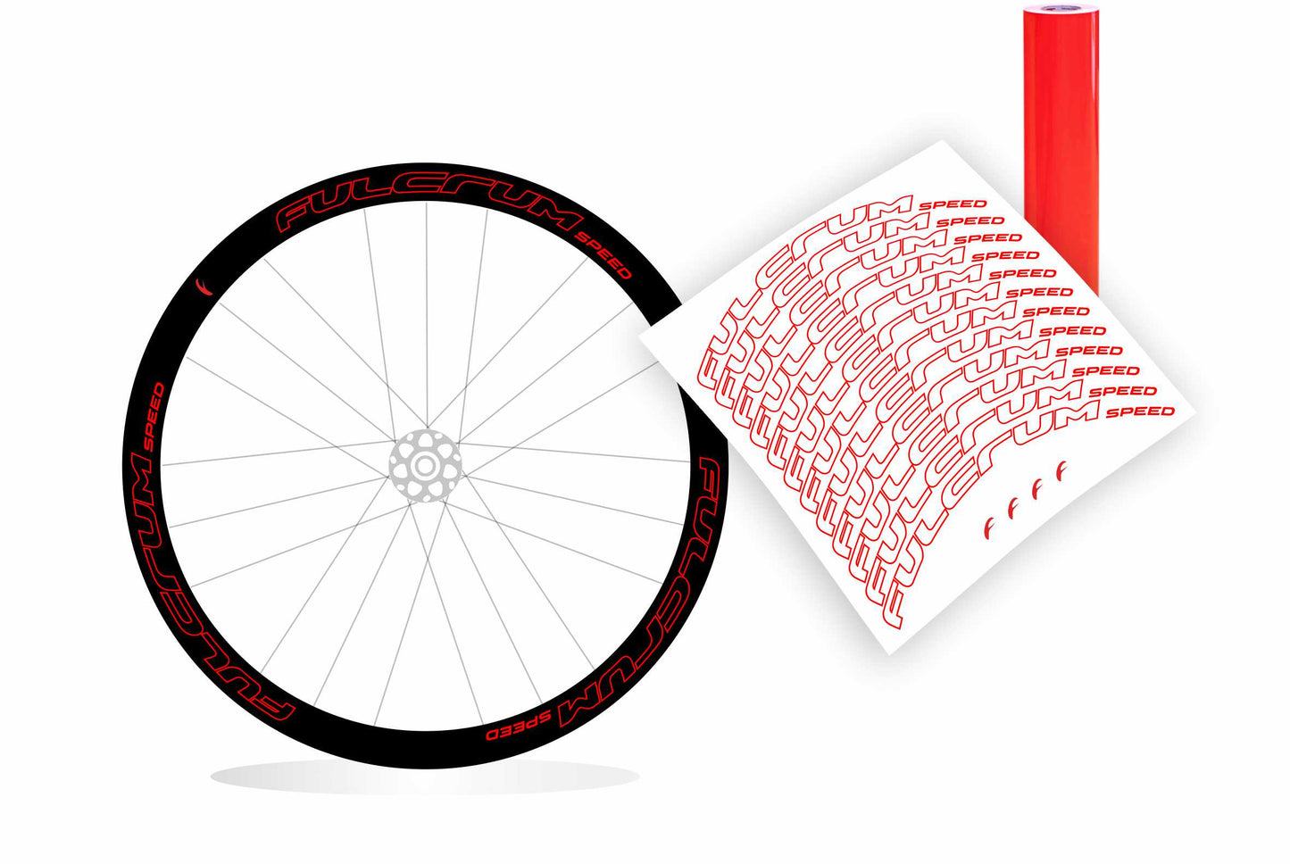 Fulcrum Racing speed profilo 40/35mm adesivi stickers cerchi bici da corsa personalizzati