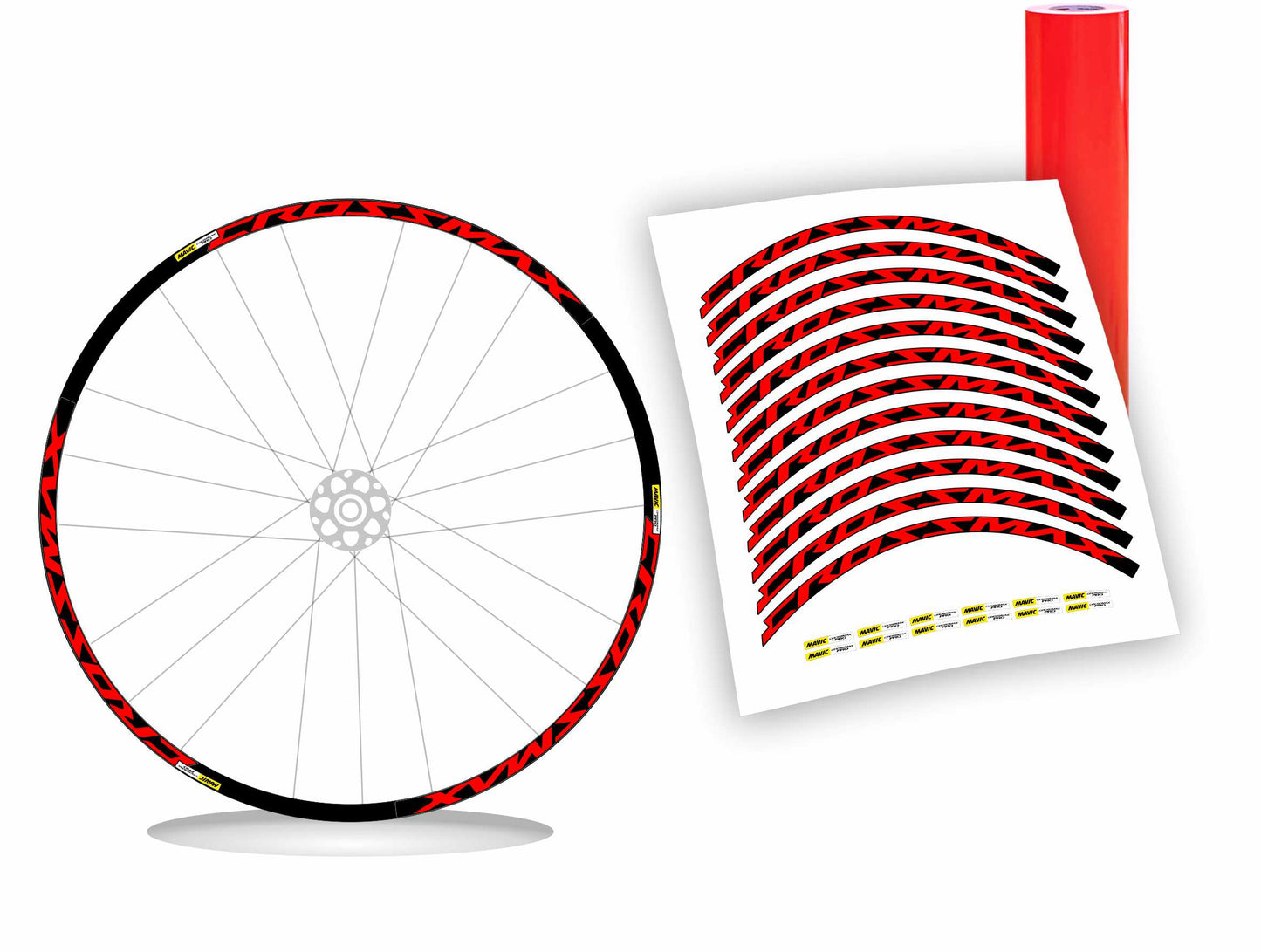 kit adesivi cerchi bici mtb mavic CROSSMAX pro anno 2016/2017 colore personalizzato antigraffio