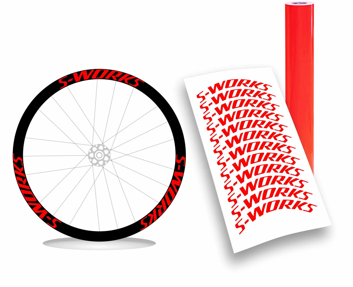 Kit adesivi personalizzato cerchi bici da corsa specialized s-works 12pezzi