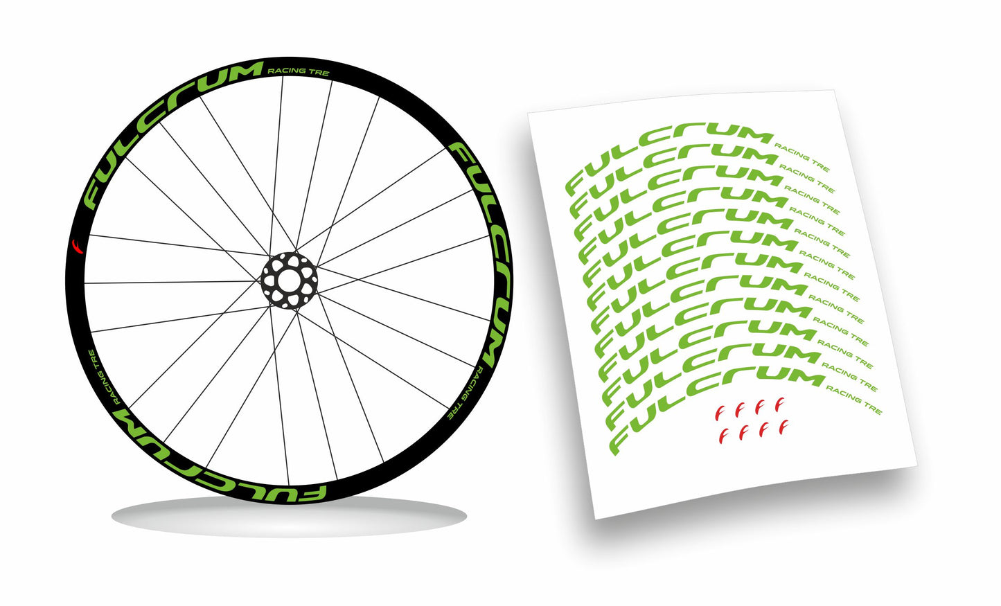 Fulcrum Racing 3/ Tre adesivi cerchi bici da corsa personalizzati stickers 28"