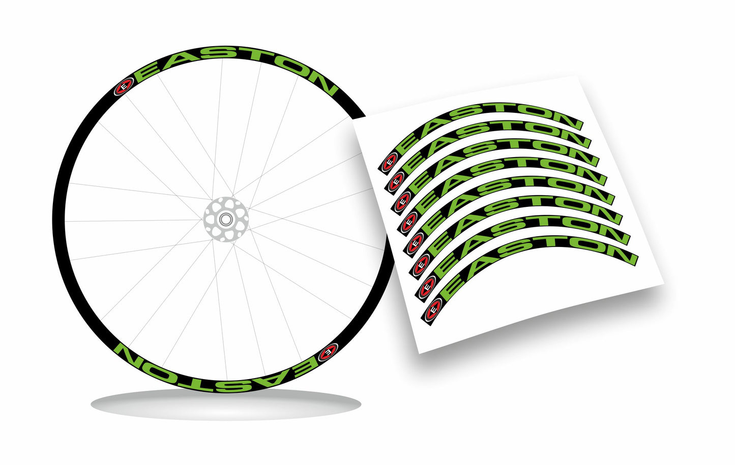 kit adesivi cerchi Easton colori a scelta anche fluo 8 pezzi