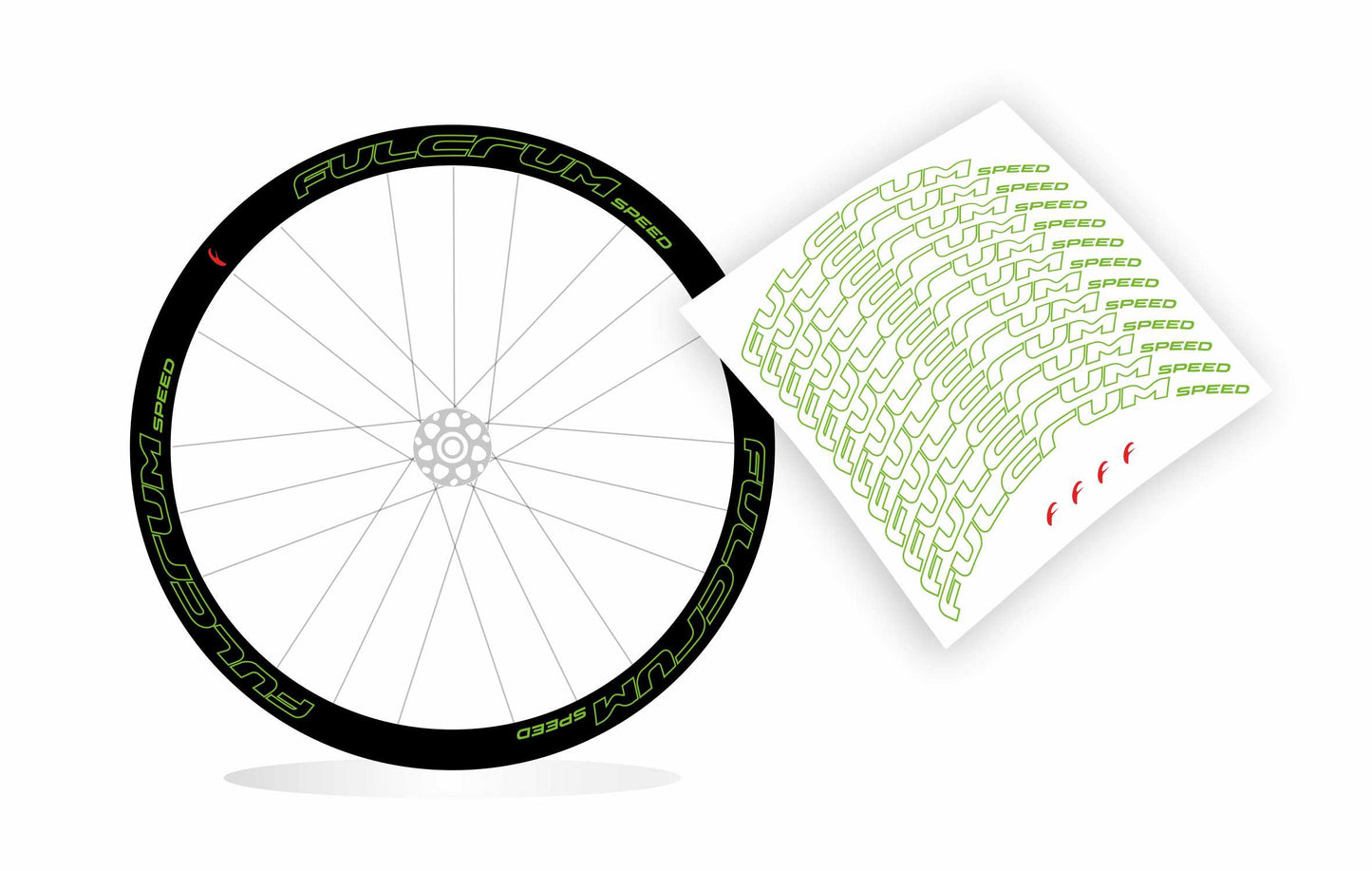 Fulcrum Racing speed profilo 40/35mm adesivi stickers cerchi bici da corsa personalizzati