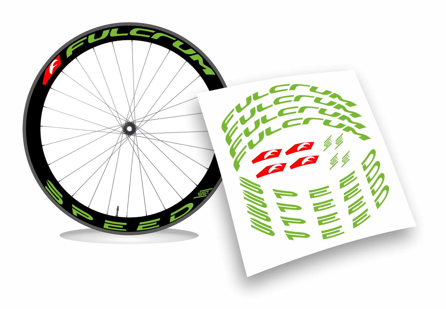 Fulcrum Racing speed 55t adesivi sticker cerchi bici da corsa personalizzati