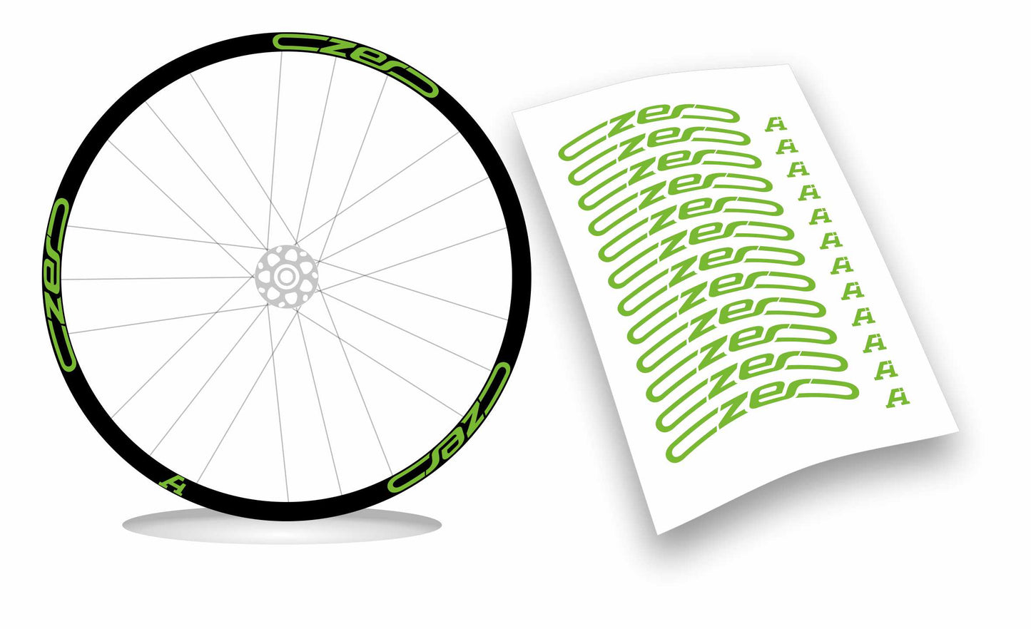 Adesivi cerchi ruote mtb CZERO cannondale senza fondo personalizzabili customizable color