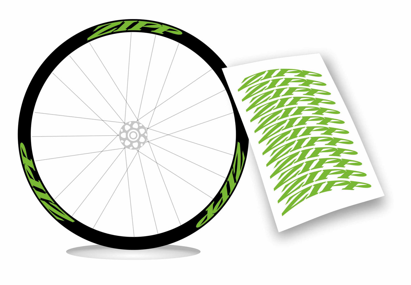 Kit adesivi cerchi bici bdc Zipp colori a scelta 12 pezzi wheel stickers